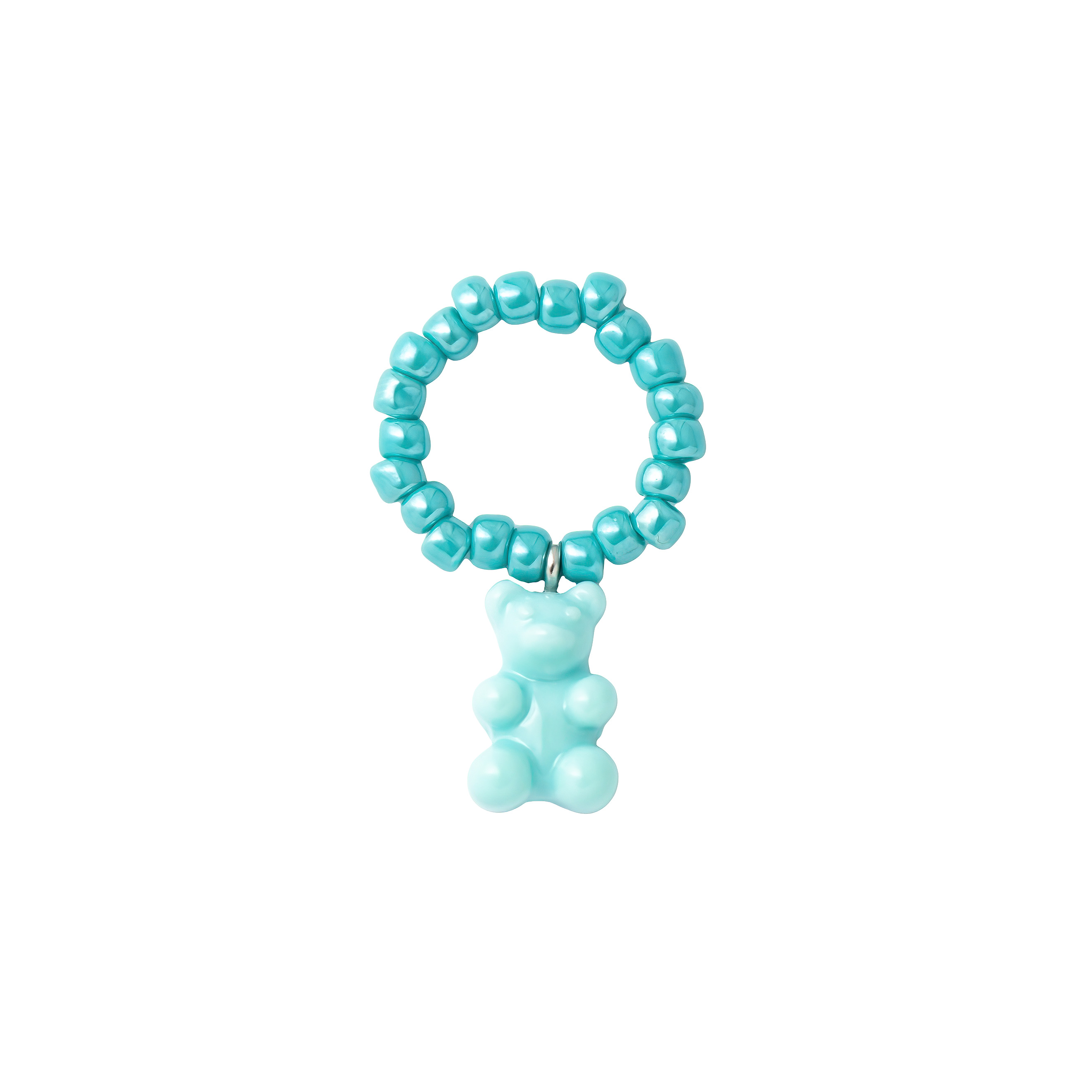 Blue ring with a Gummi bear