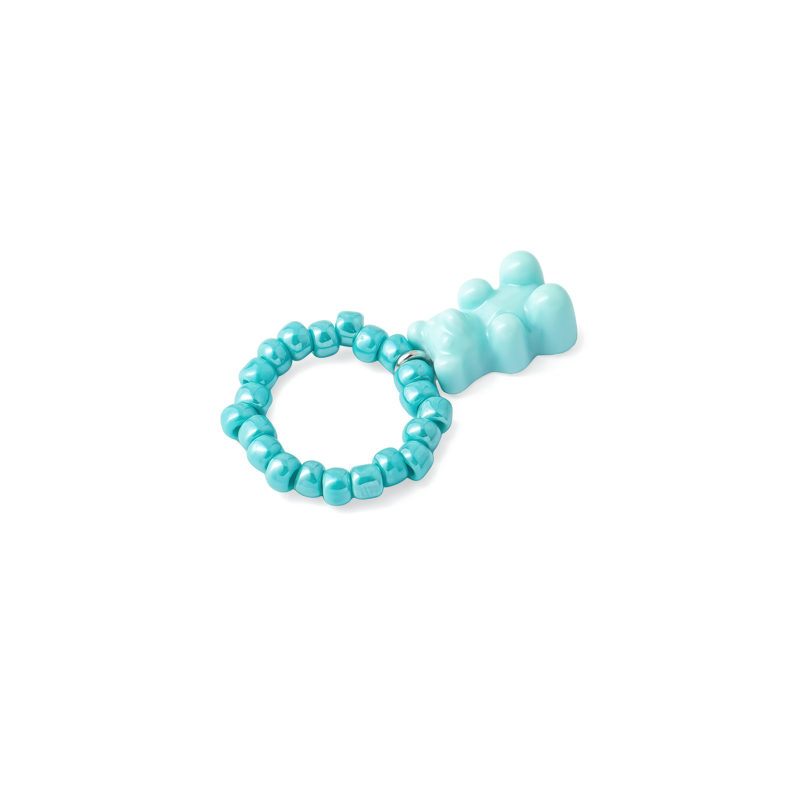 Blue ring with a Gummi bear