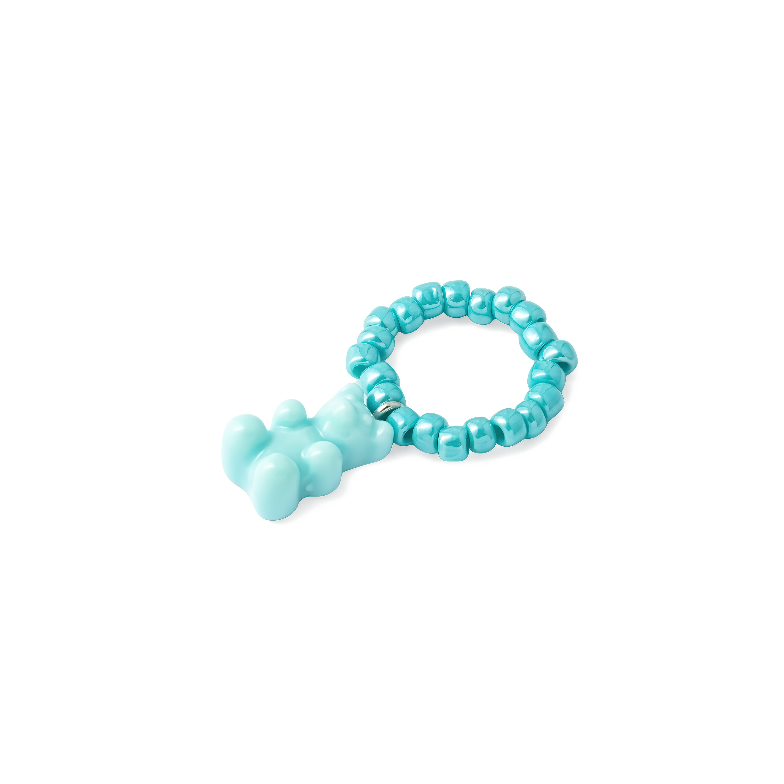 Blue ring with a Gummi bear