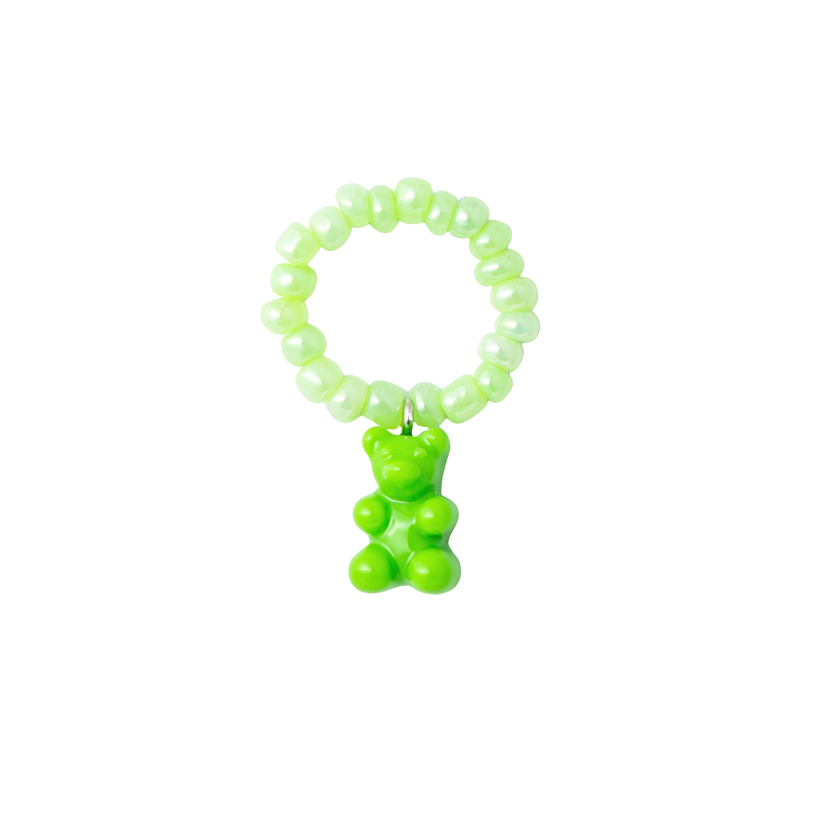 Green ring with a Gummi bear