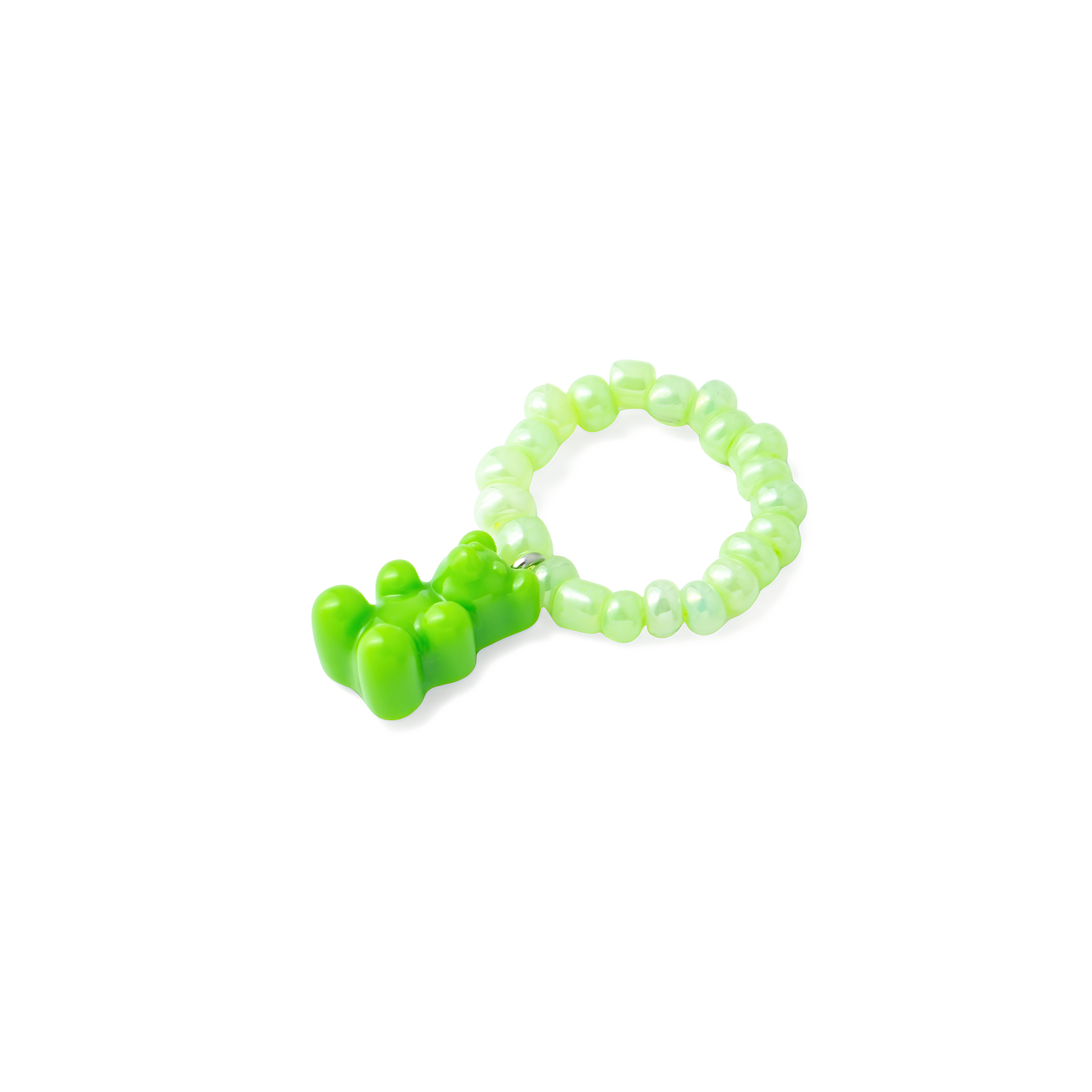 Green ring with a Gummi bear