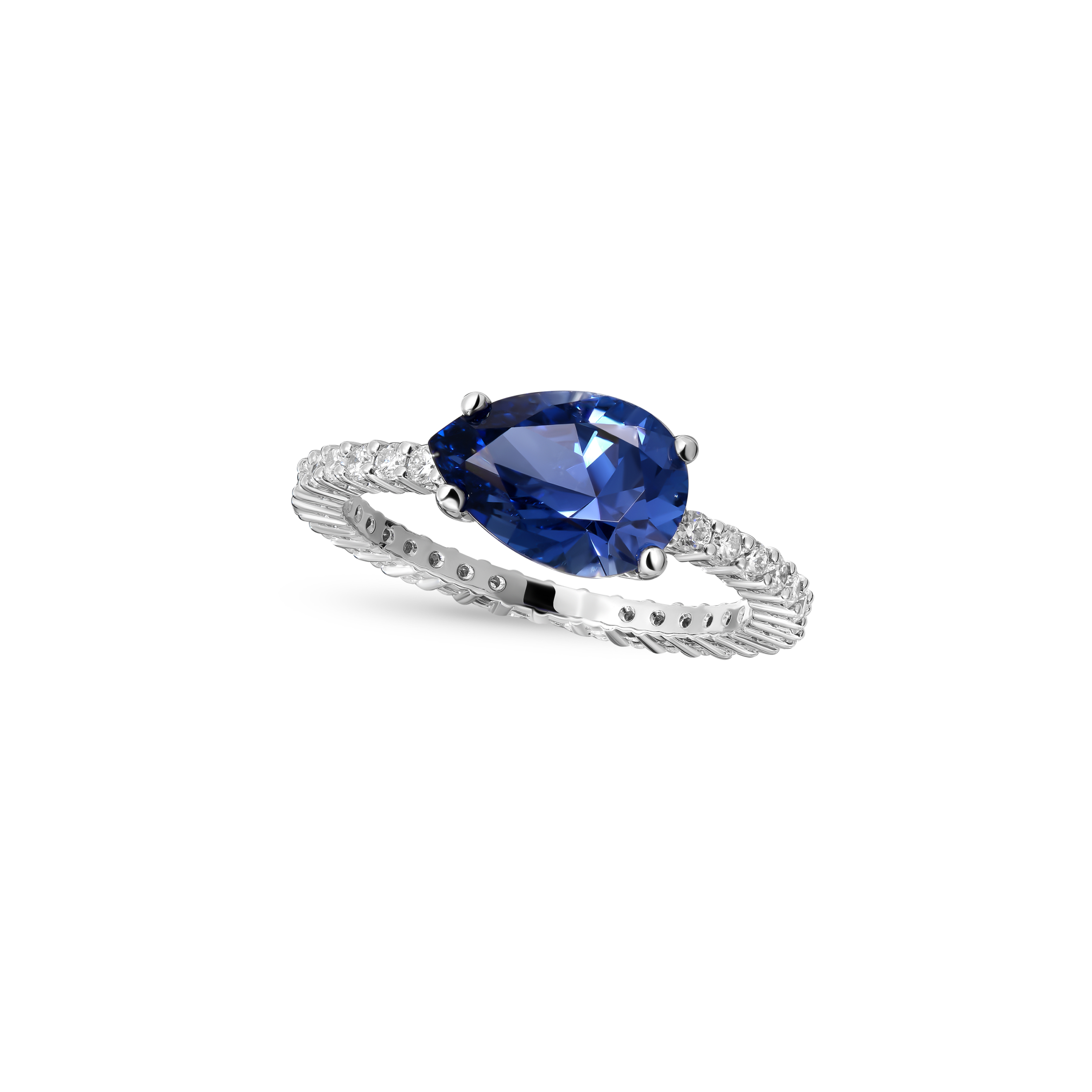 Кольцо из белого золота с сапфиром My Gem Vitality