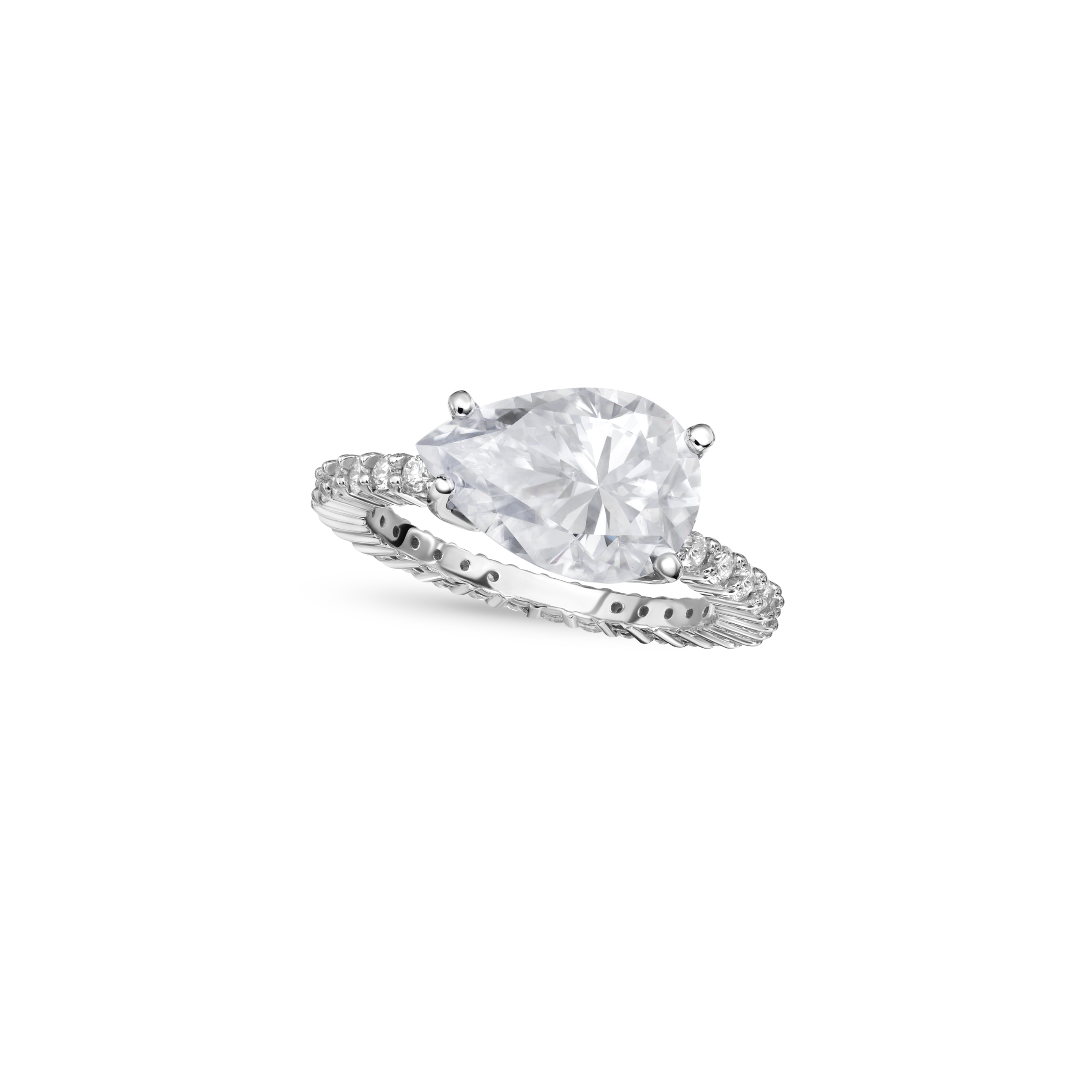 Кольцо из белого золота с муассанитом My Gem Vitality