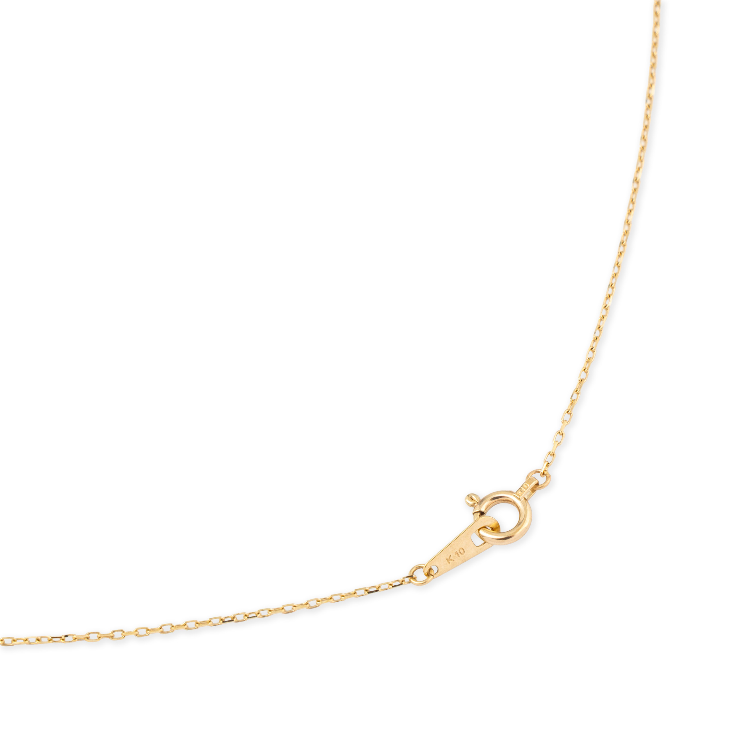 Gold necklace with pearl, turquoise and lapis pendants