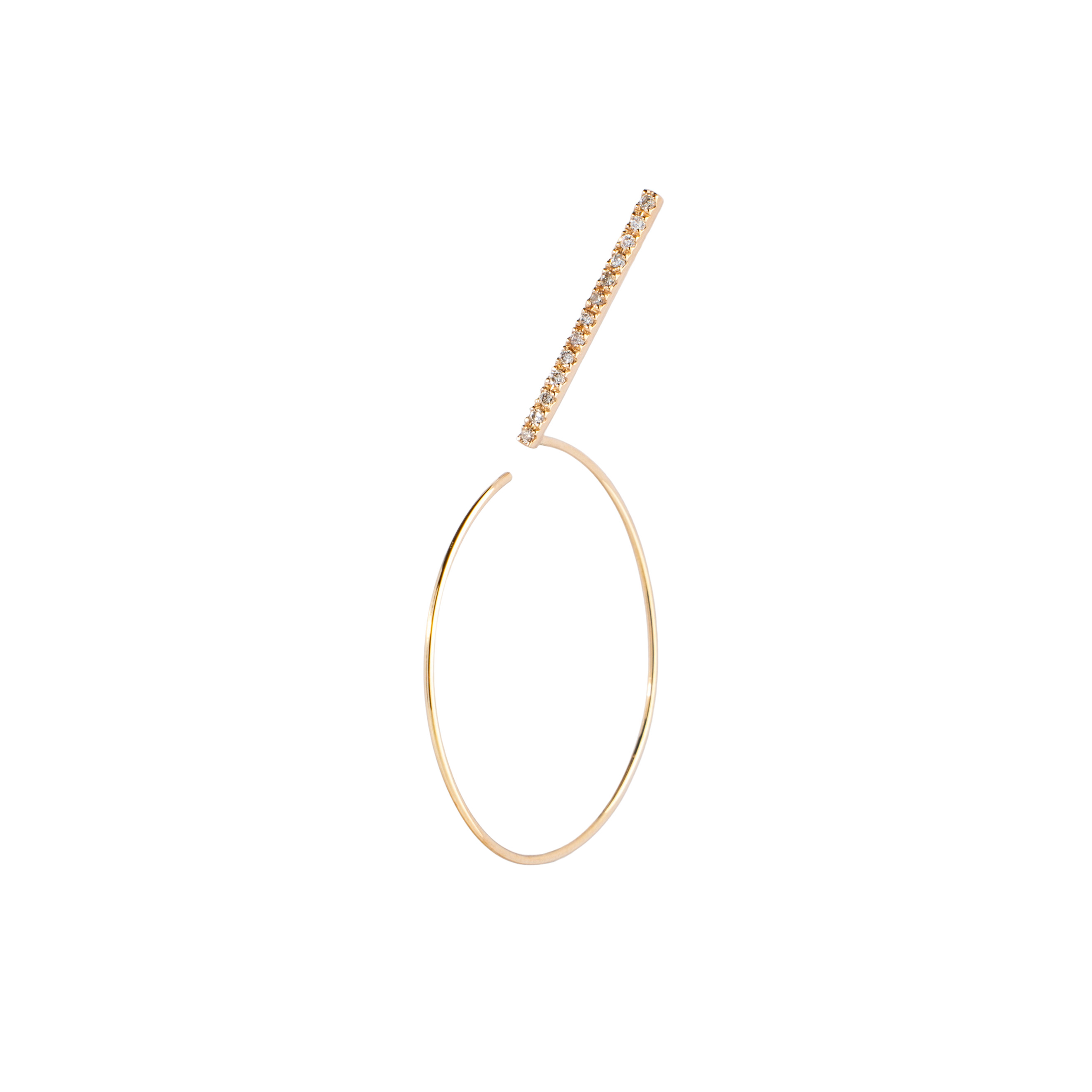 Monoserge made of yellow gold with diamonds