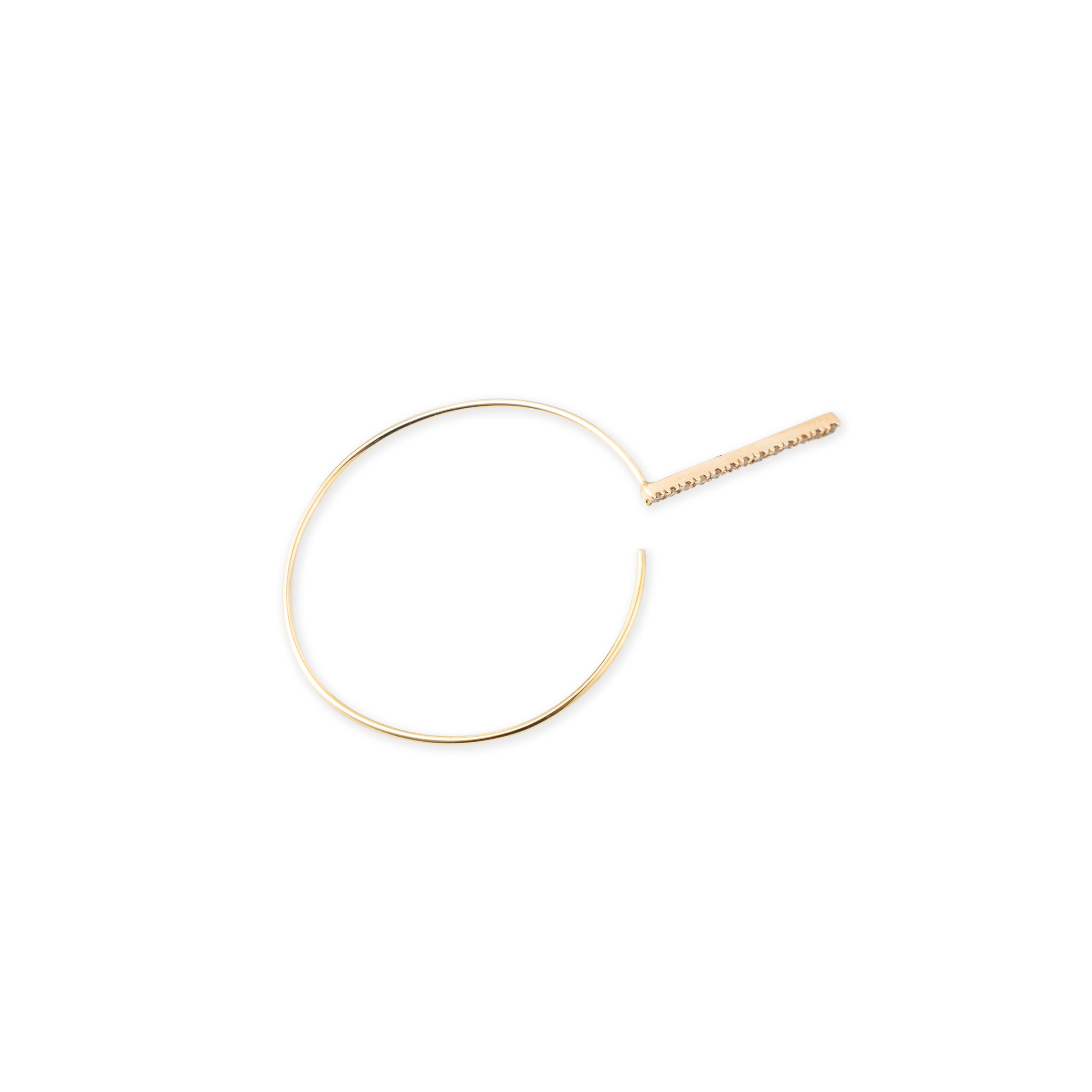 Monoserge made of yellow gold with diamonds