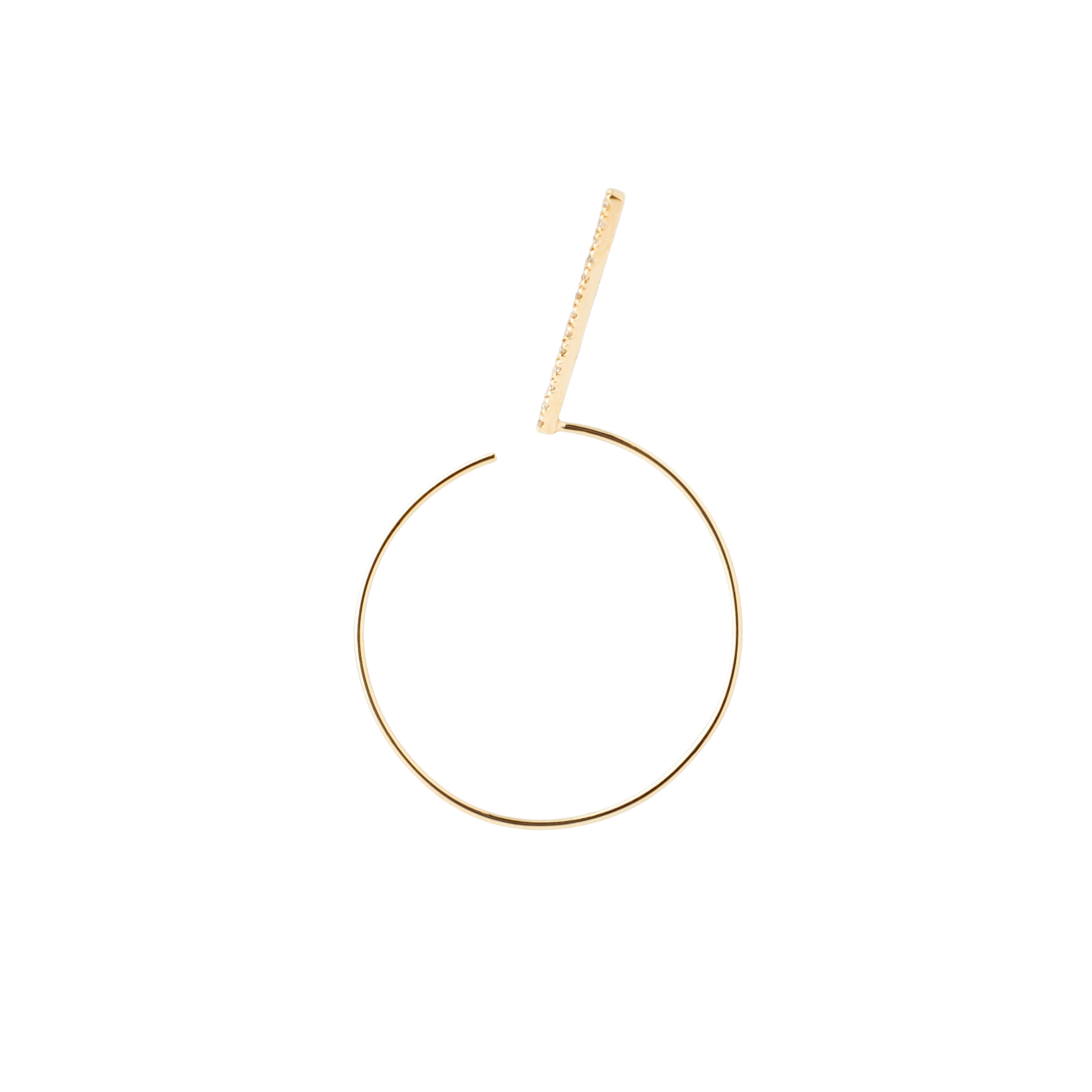 Monoserge made of yellow gold with diamonds