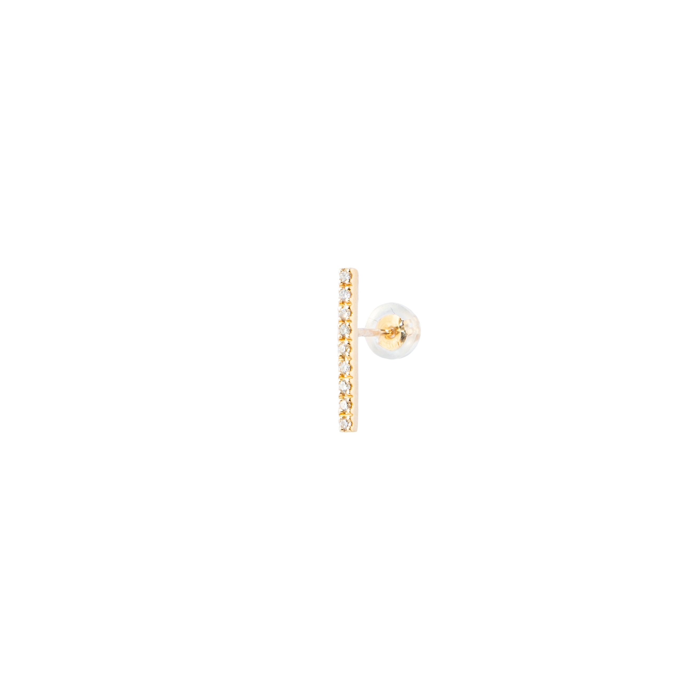 Monoserge made of yellow gold with diamonds