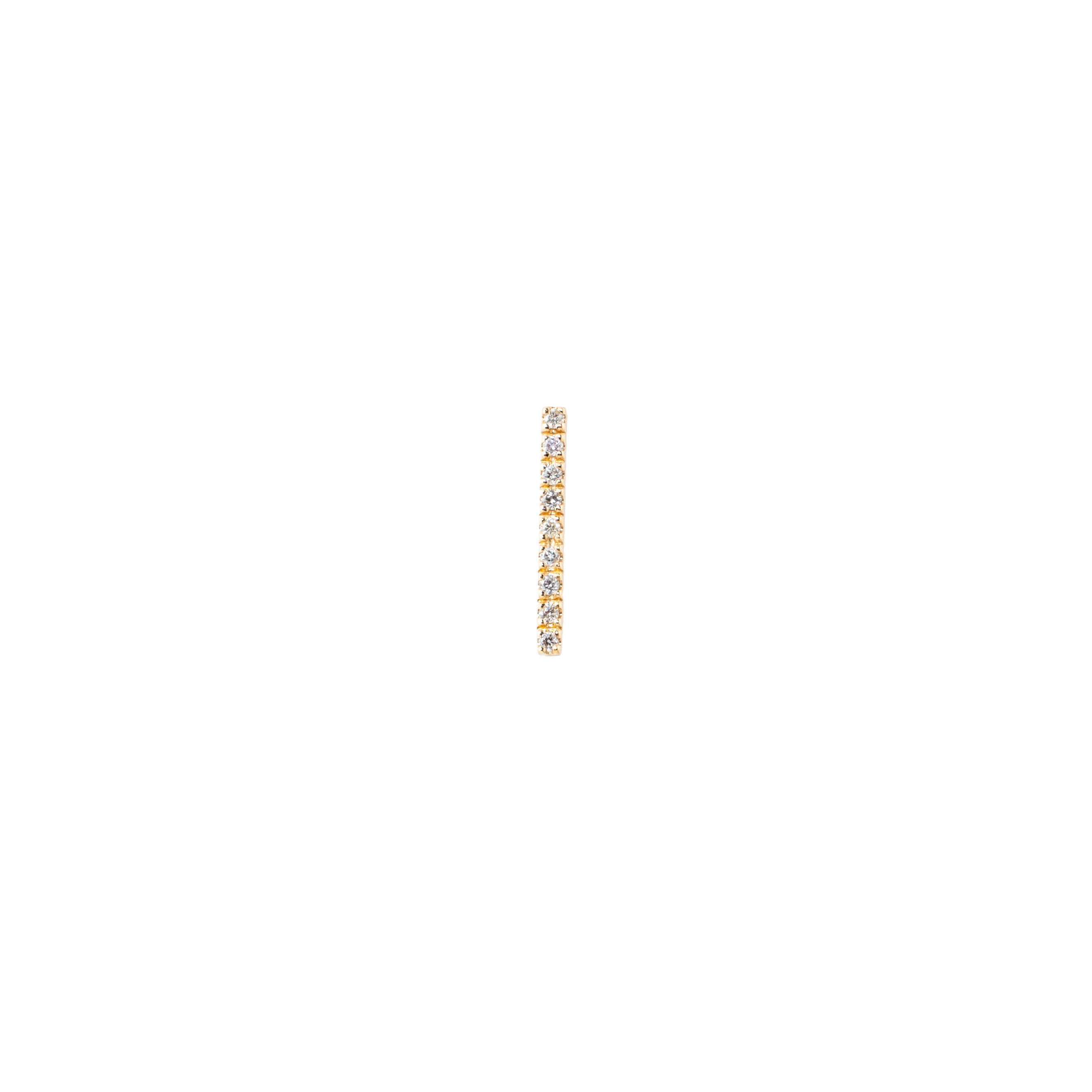 Monoserge made of yellow gold with diamonds