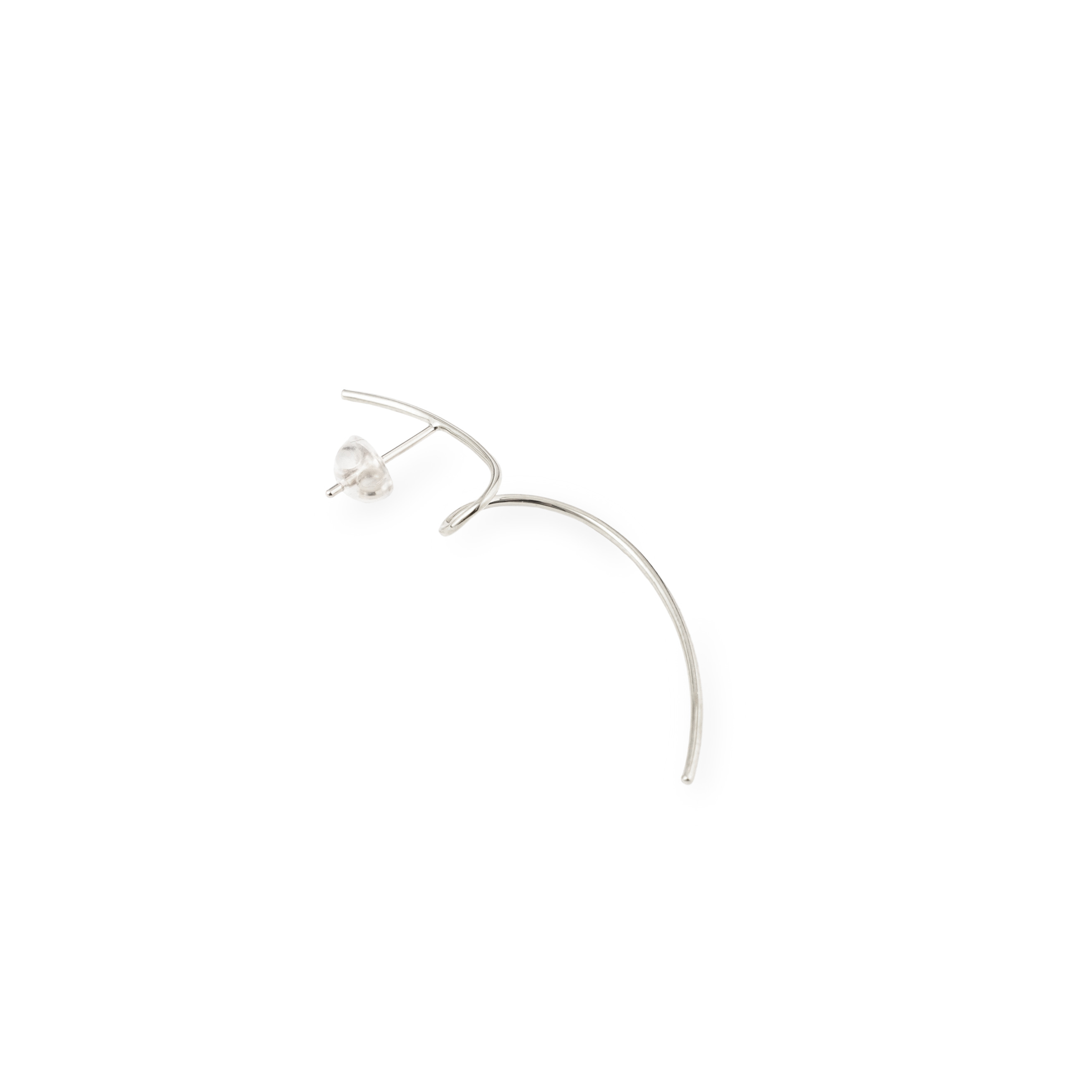 Curved monoserge made of white gold