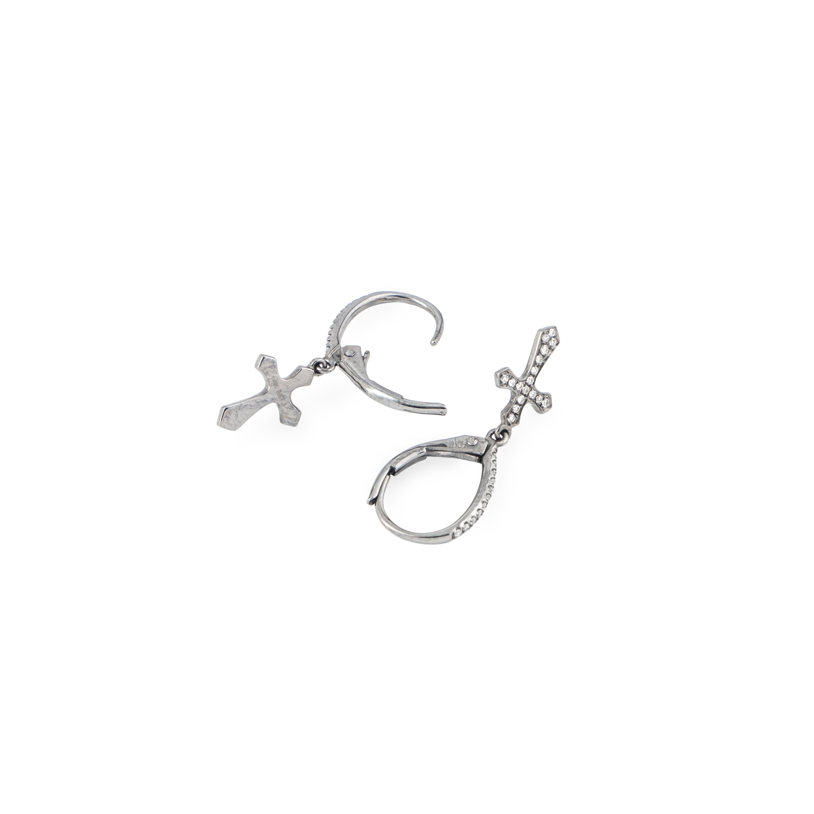 Diamond Cross Earrings