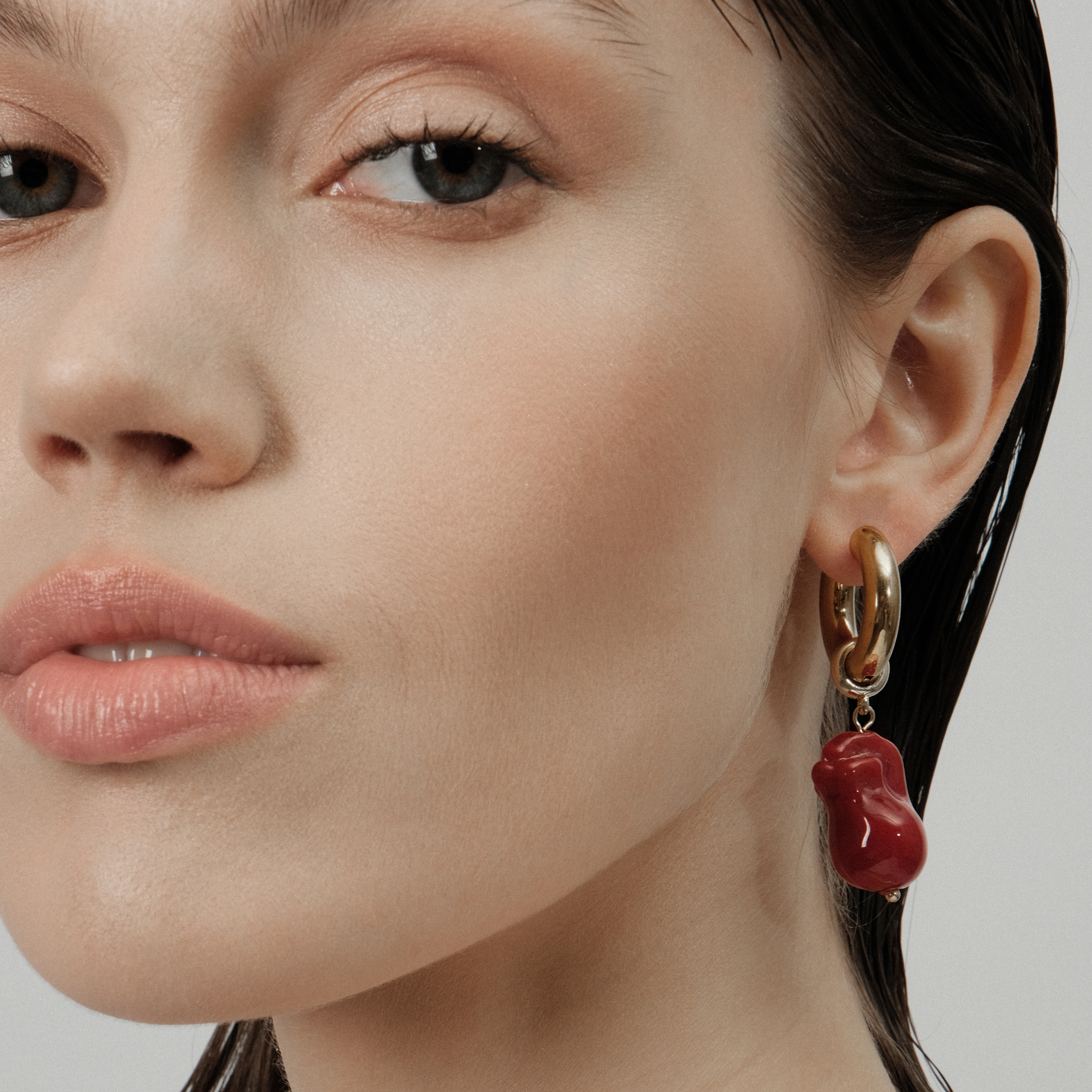 Red Baroque Earring