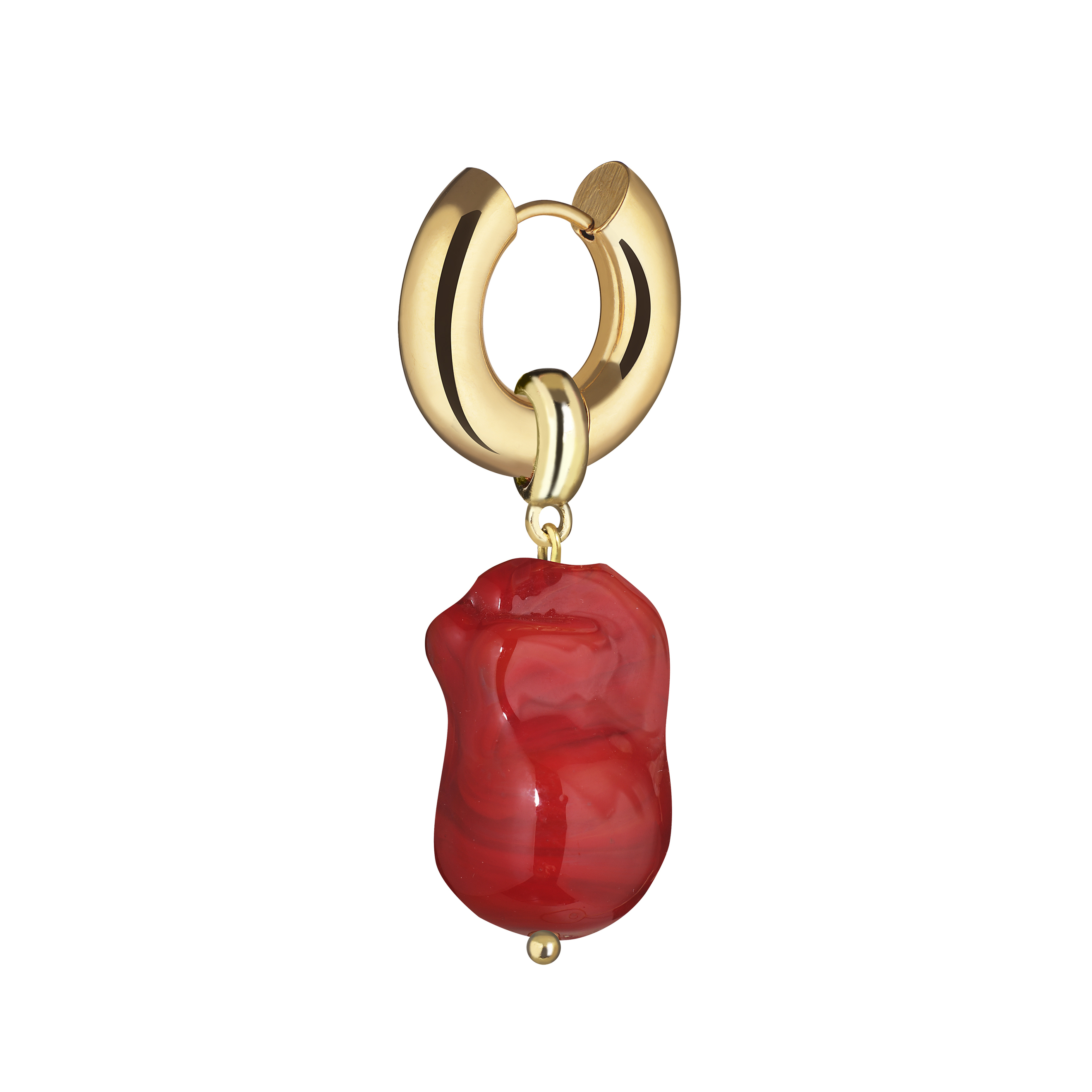 Red Baroque Earring