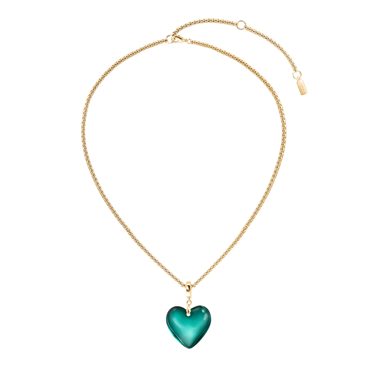 Kotlo Studio Lonely Heart Emerald-Gold. Золотистая цепочка с изумрудным сердцем aqua золотистая цепочка с подвеской глазом
