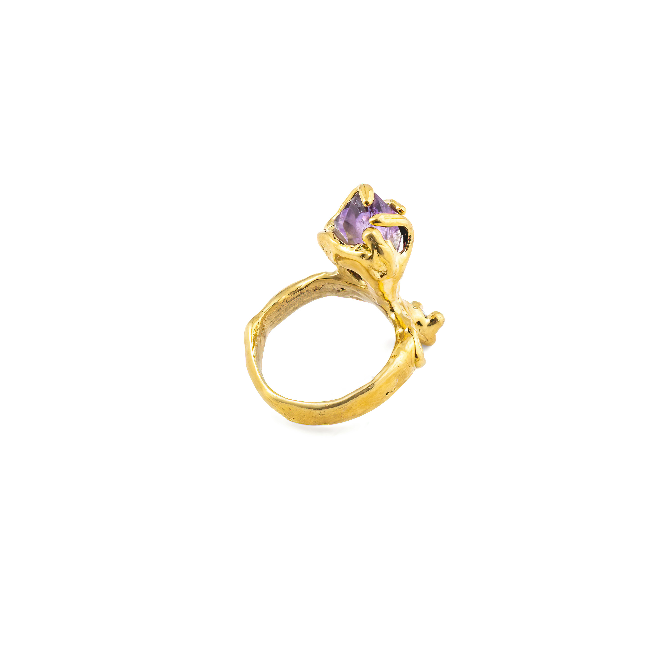 Amethyst Brass Ring