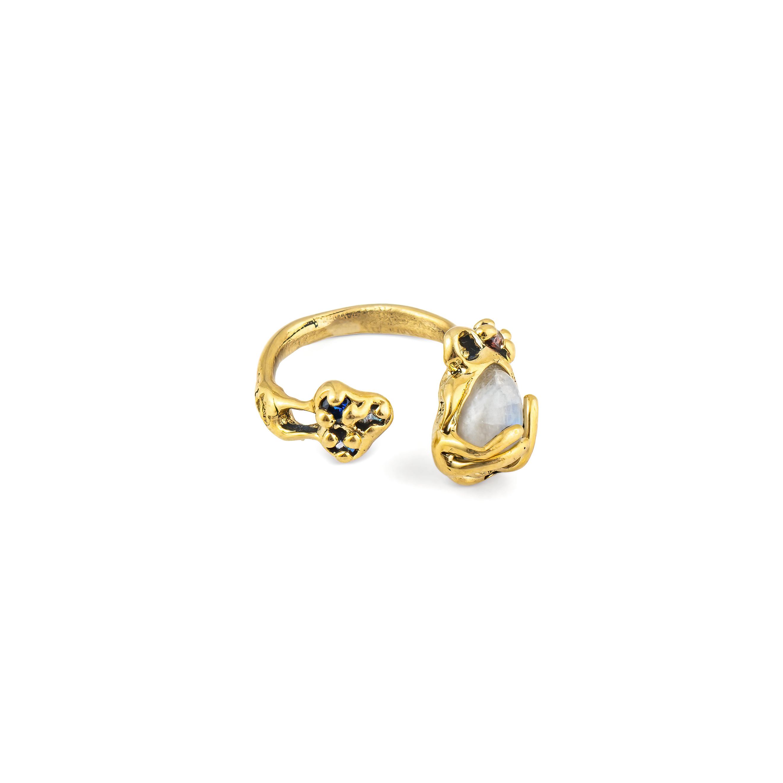 Brass ring with moonstone