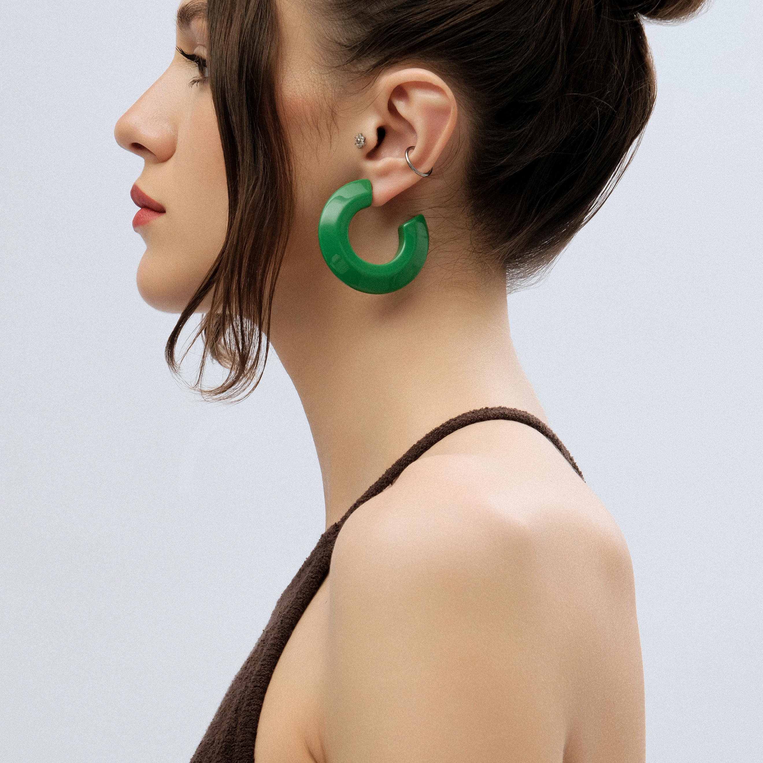 Green Donut Earrings