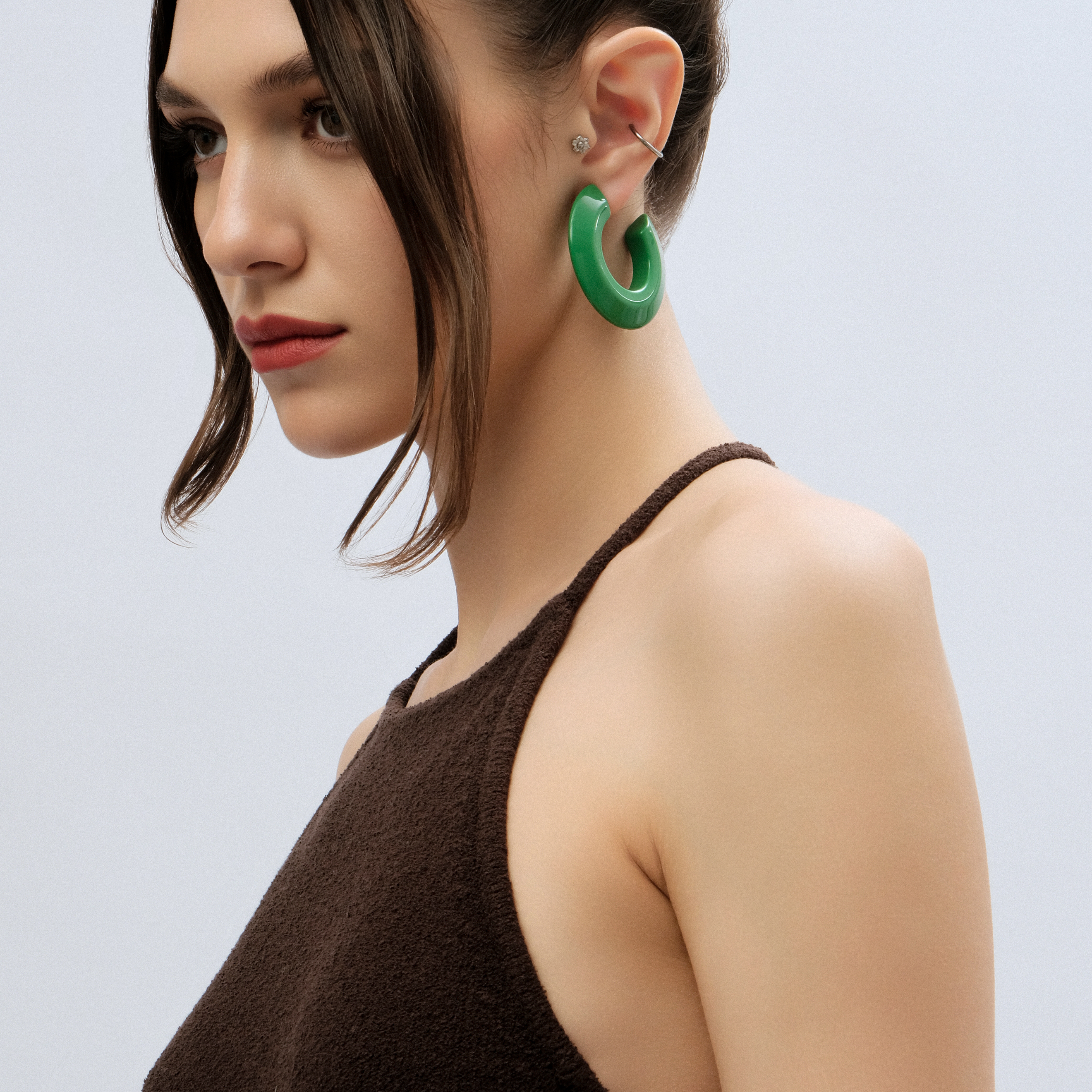 Green Donut Earrings