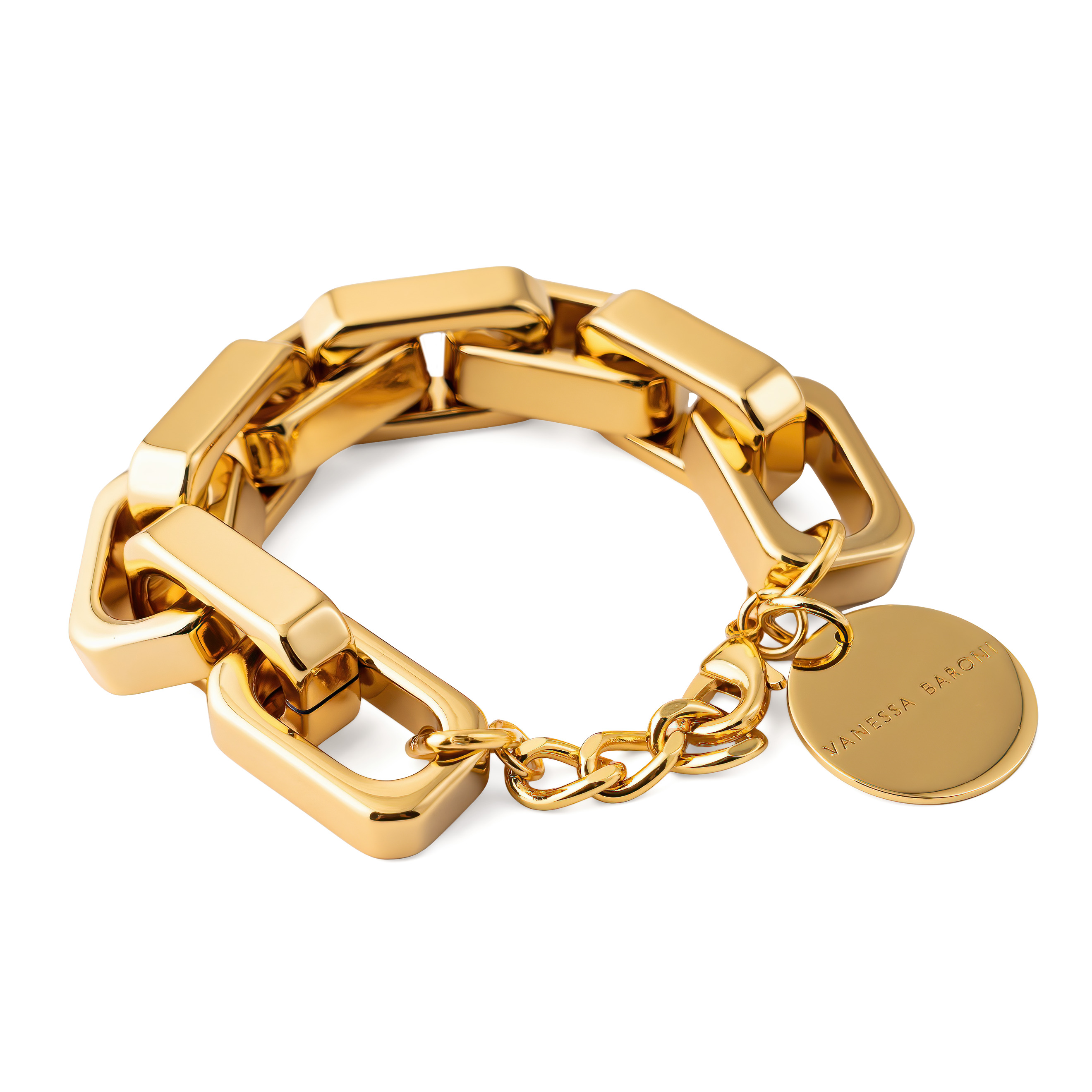 Golden bracelet made of large links