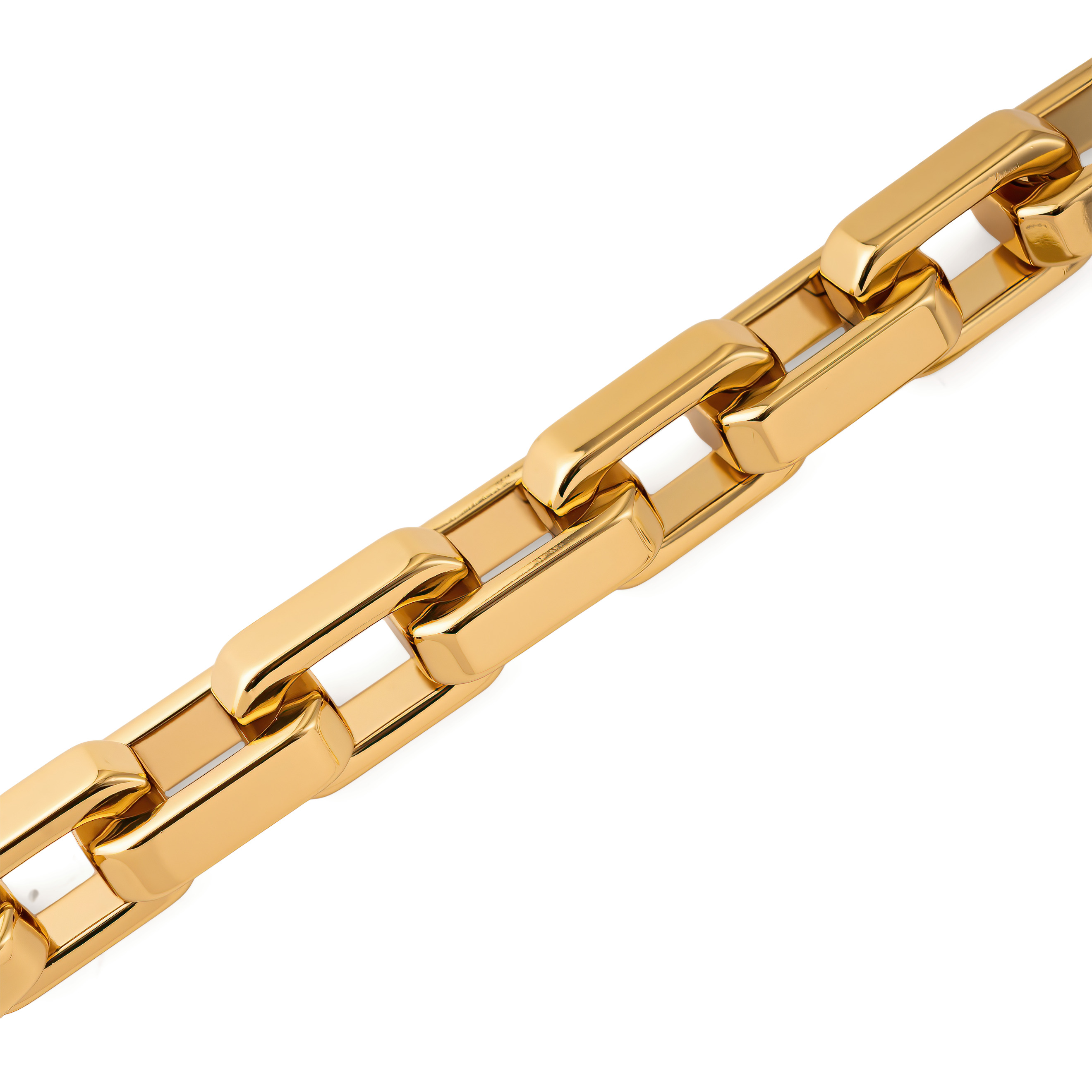 Golden bracelet made of large links