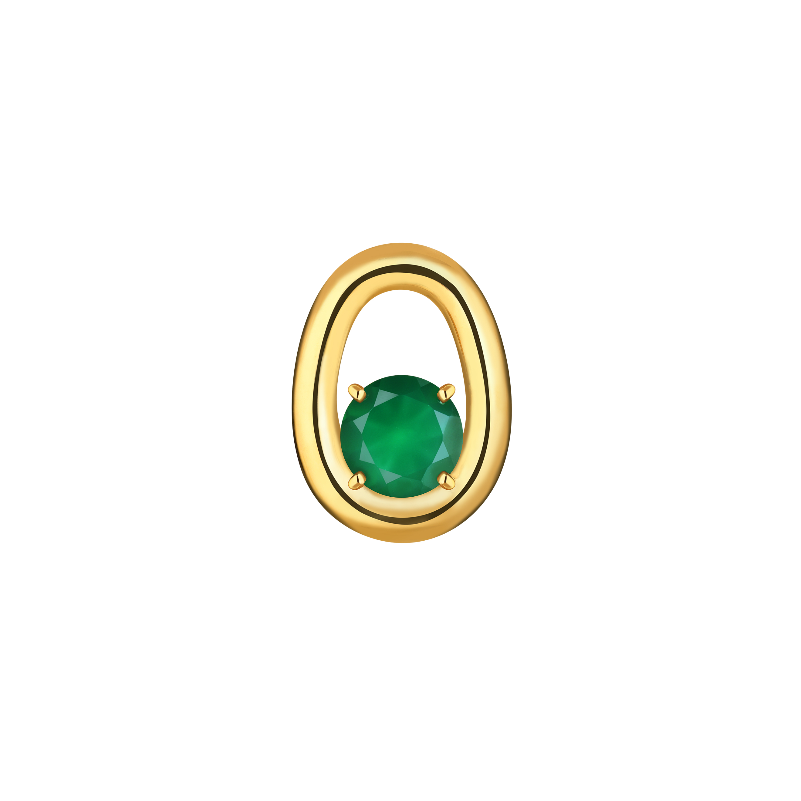 Gold-plated silver loop pendant