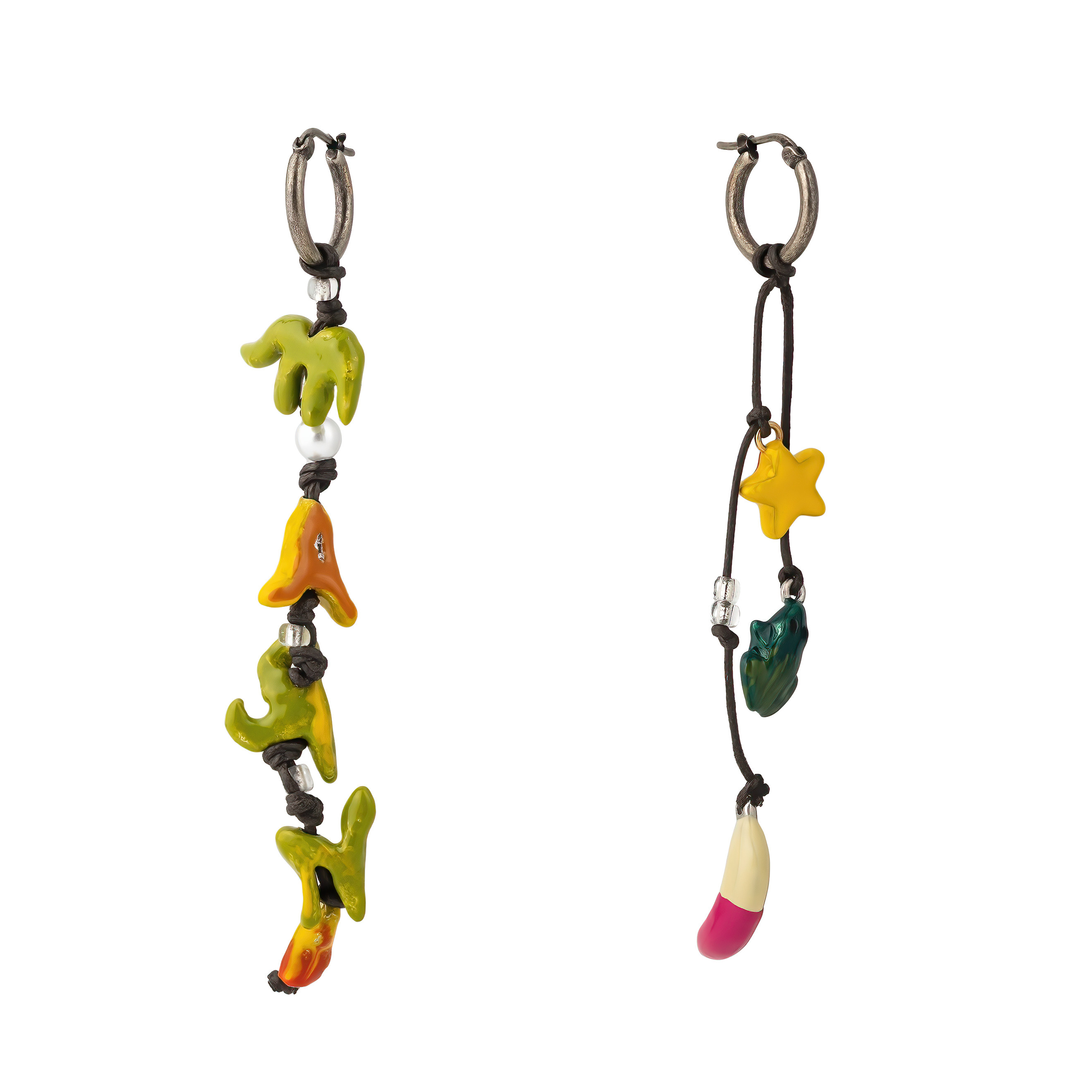 Серьги с подвесками в виде букв Marni Marni x No Vacancy Inn