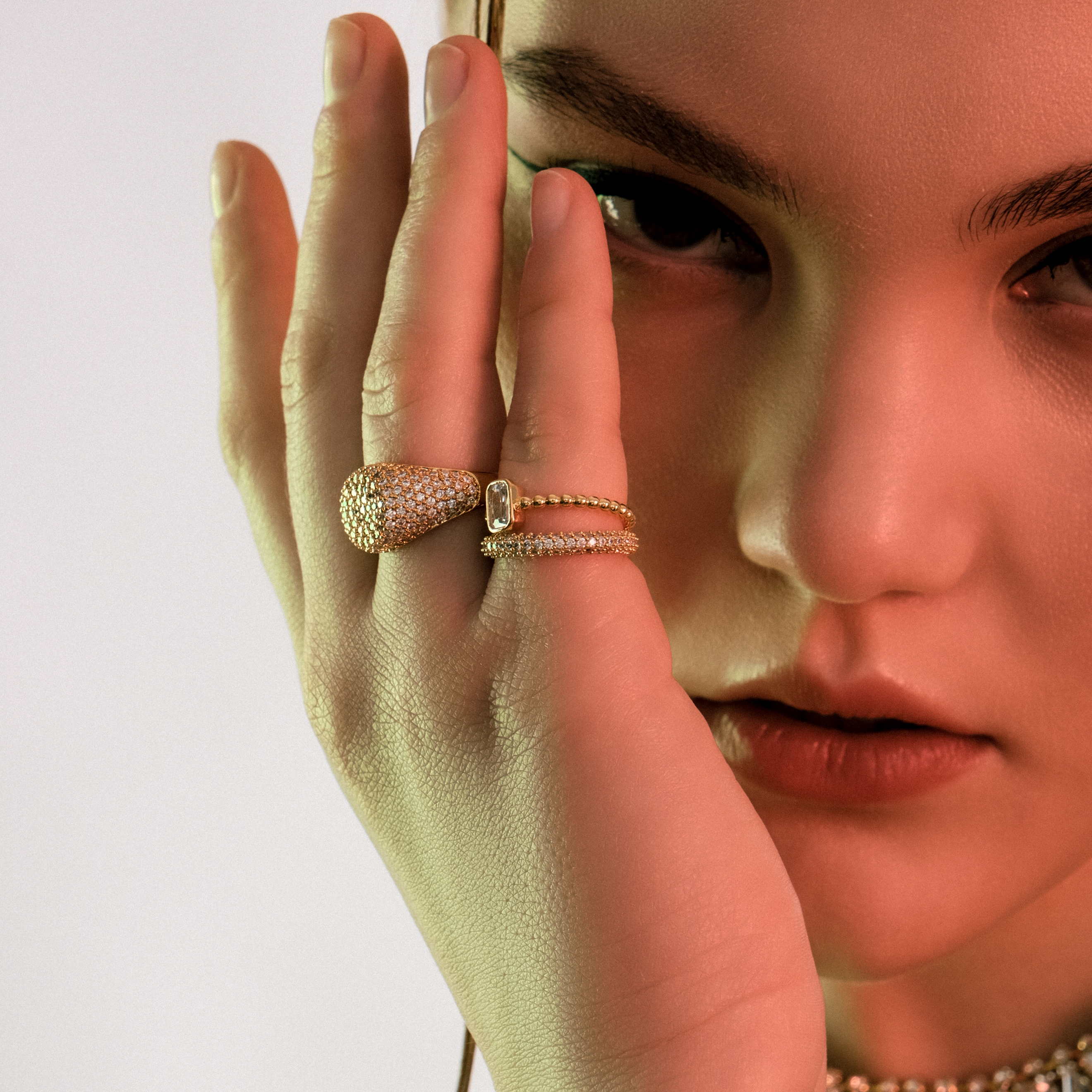 signet ring with crystals