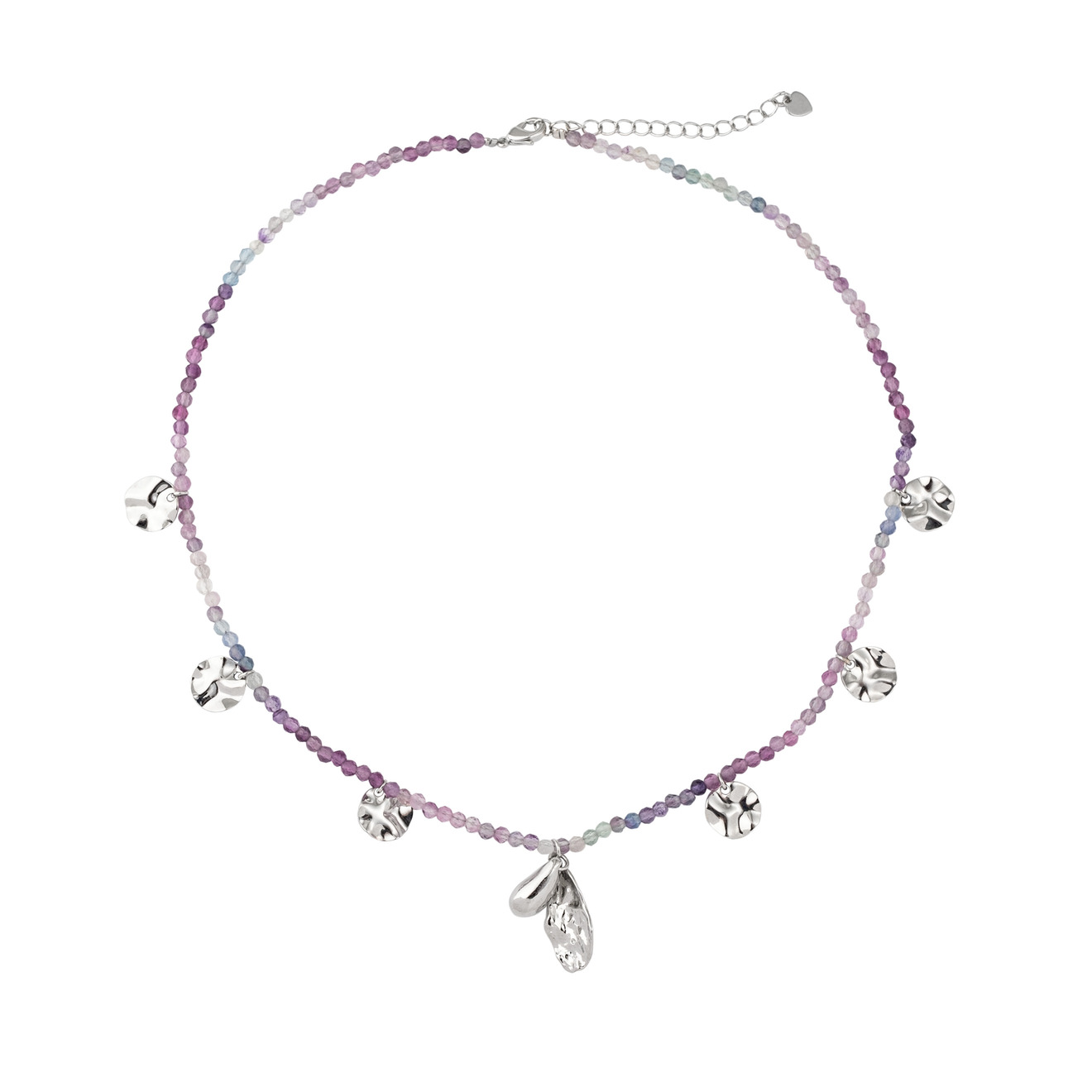 Wisteria Gems Колье из флюарита с медальонами wisteria gems колье из аметиста с подвеской цветочком