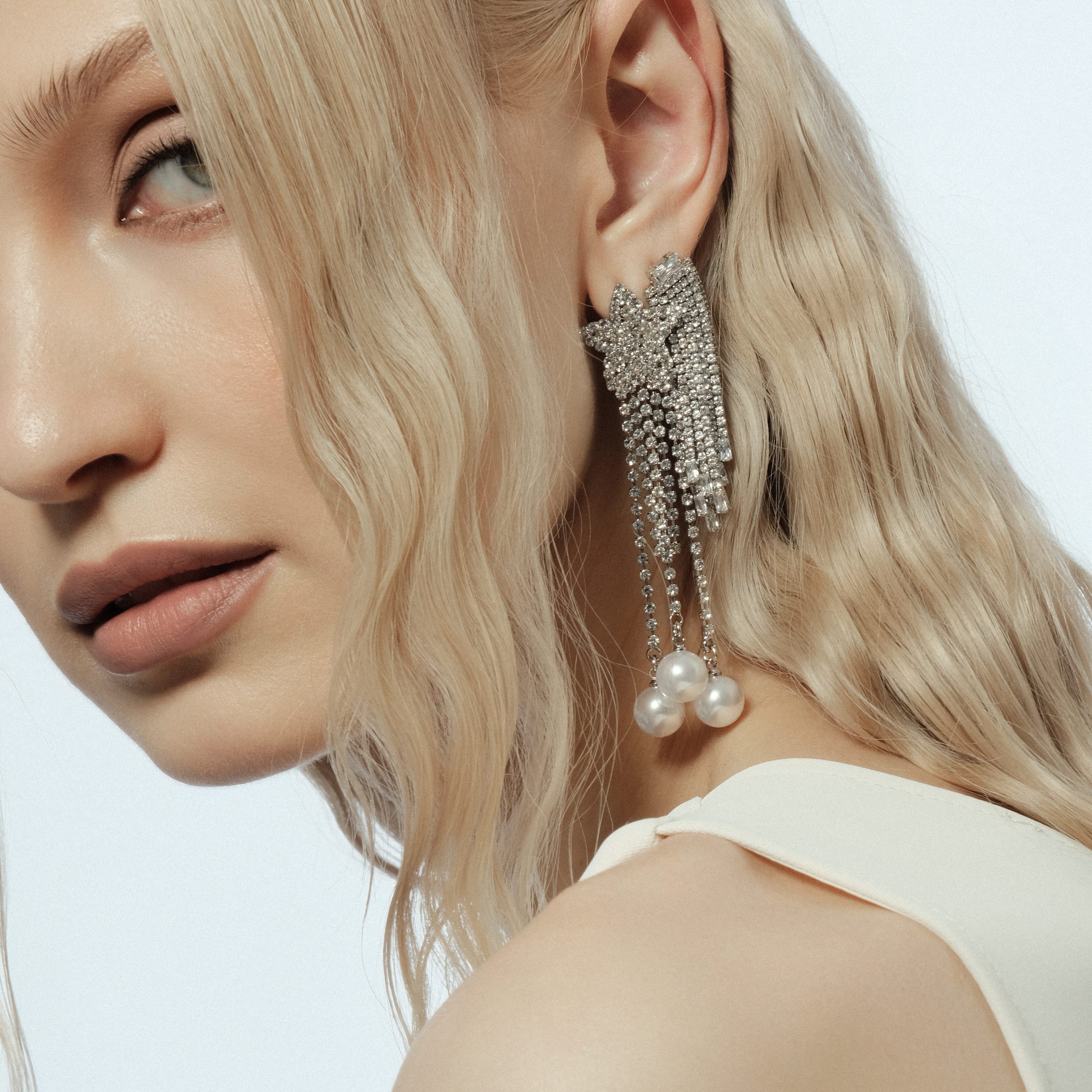 double-layer chandeliers with crystals