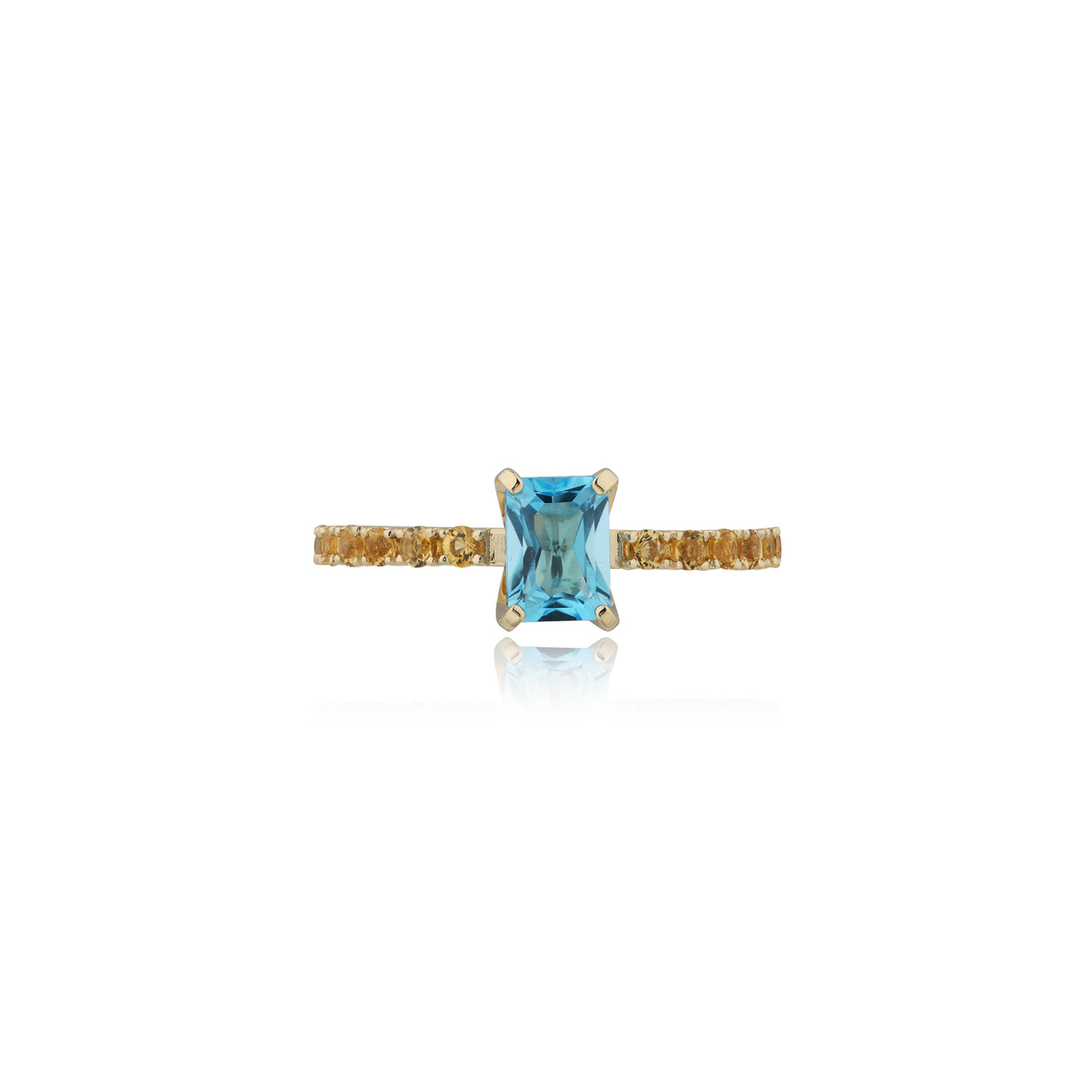 Кольца RS1912 X DANIILBERG Кольцо из желтого золота с топазом 1.0 ct и цитринами CANDY