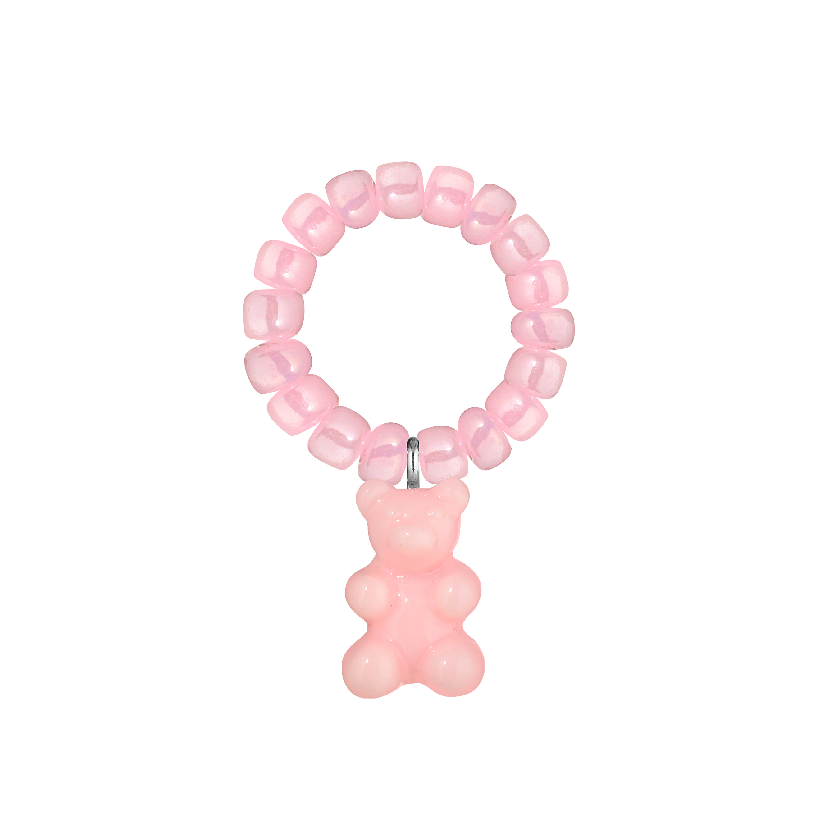 Pink ring with a Gummi bear