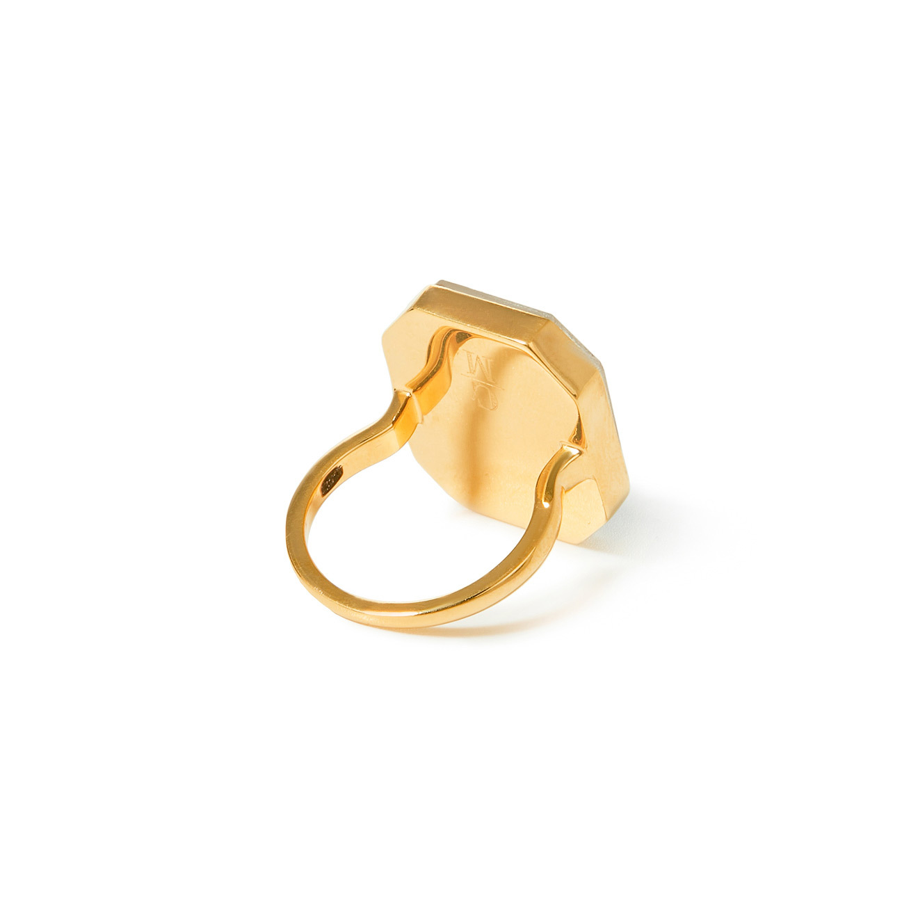 Gold-plated Flaming Heart ring made of silver