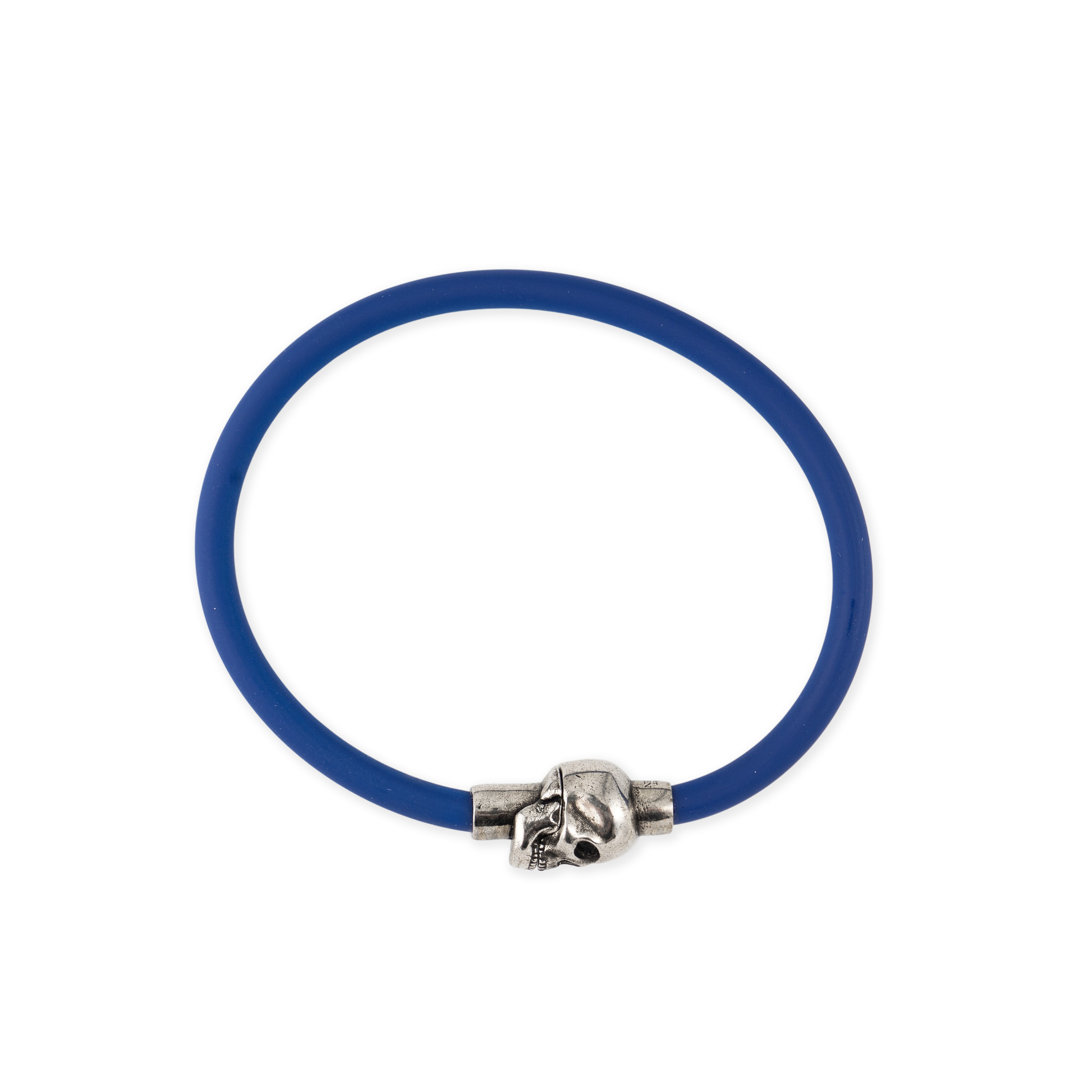 Blue Silicone Skull Bracelet