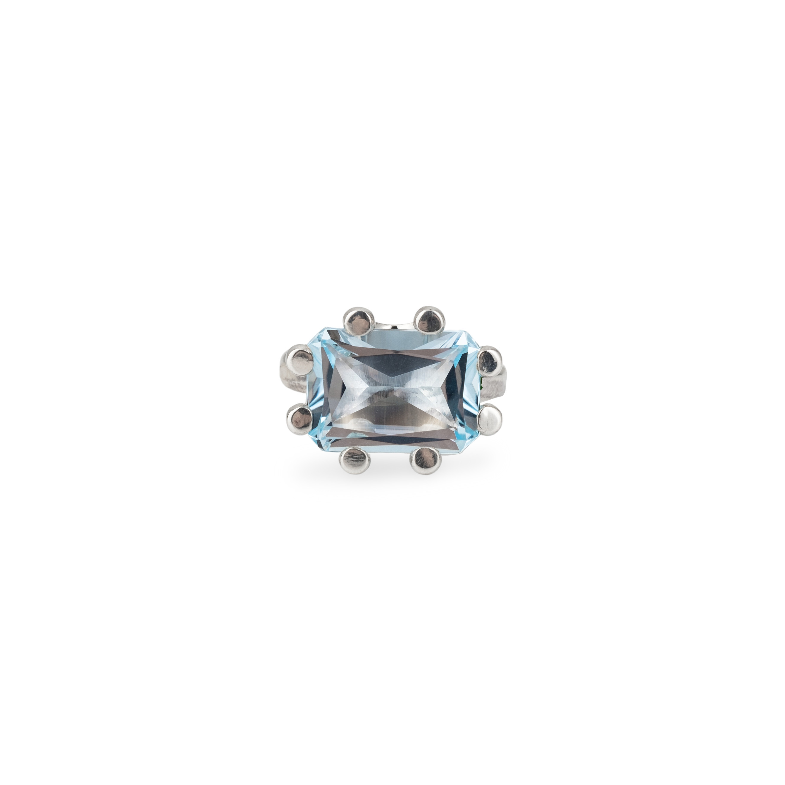 MINERAL ring with blue Topaz