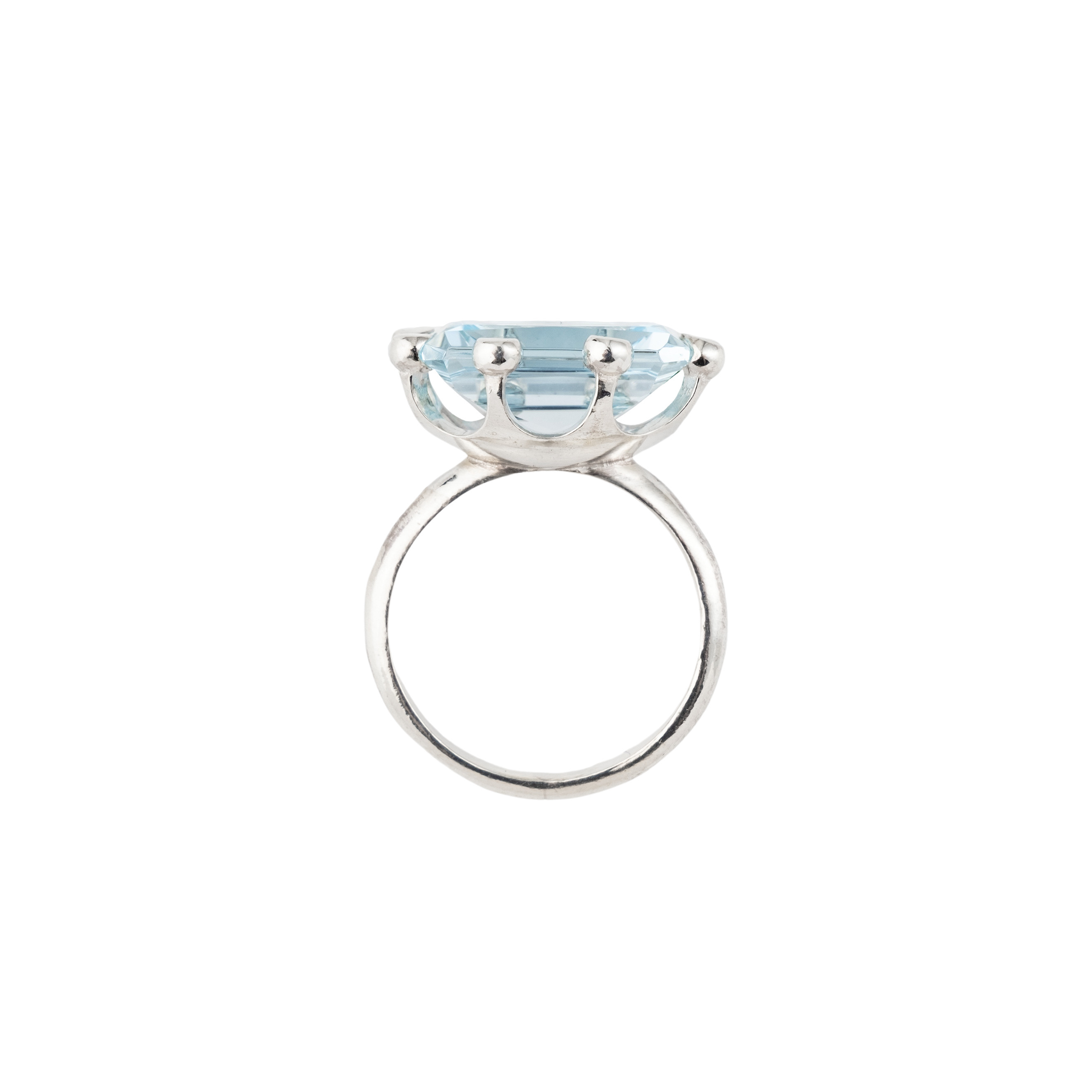 MINERAL ring with blue Topaz