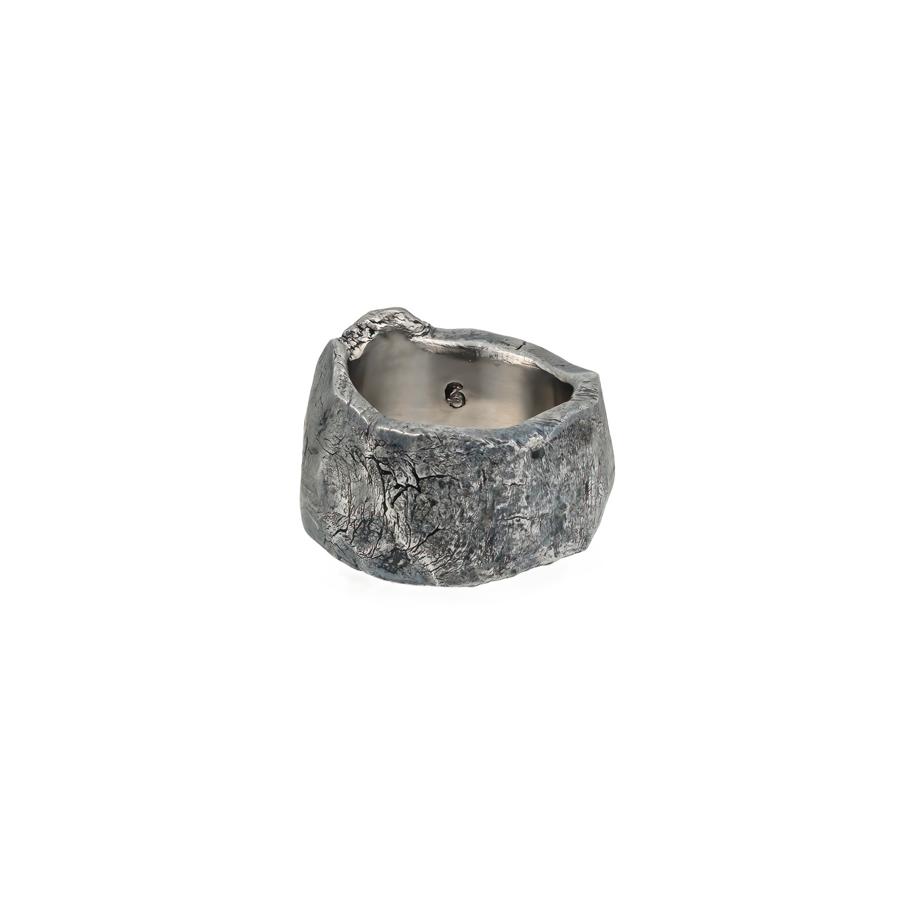 grani jewelry серебряное кольцо dip с изумрудом Grani Jewelry Кольцо кованое широкое