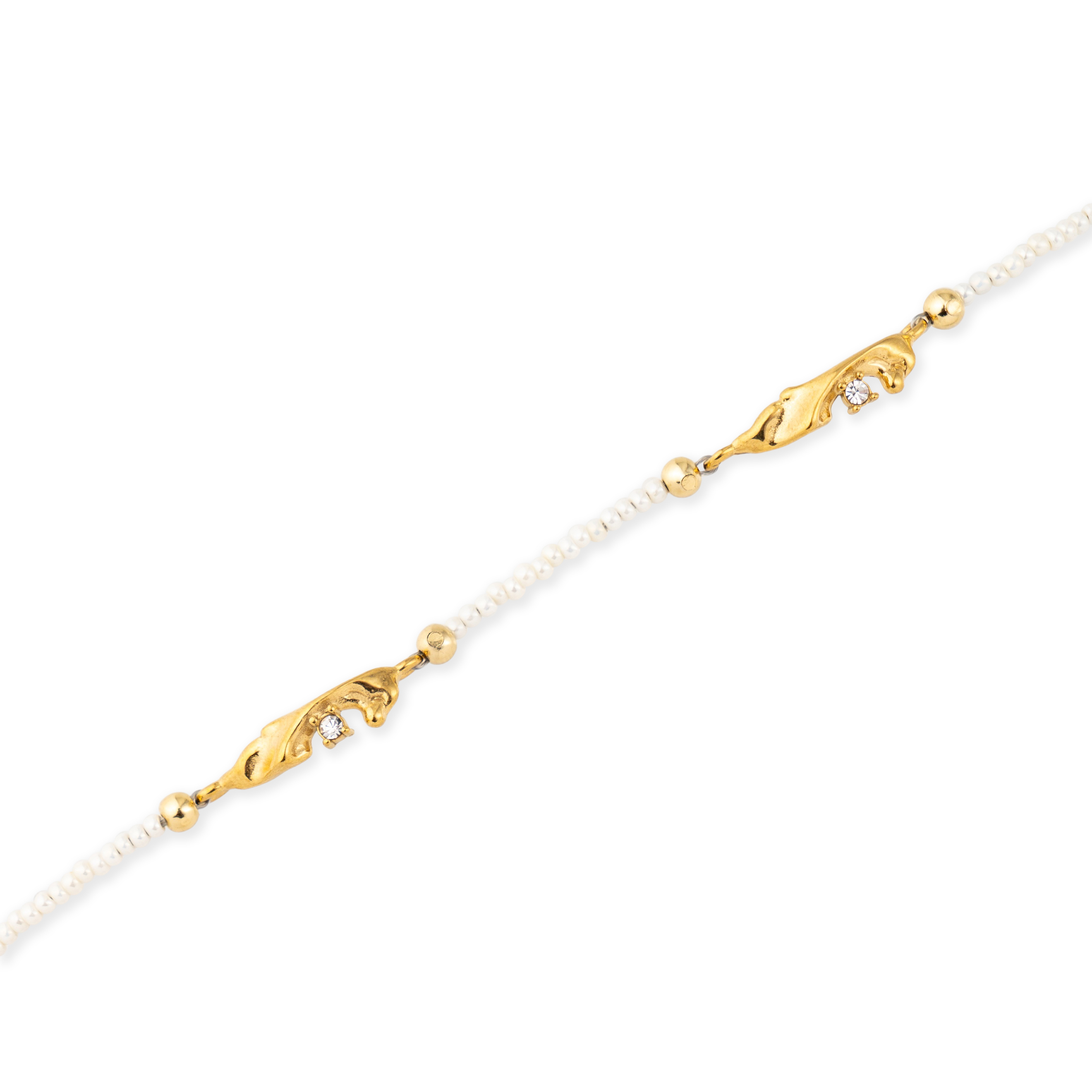 Annushka bracelet made of majorica pearls and metal