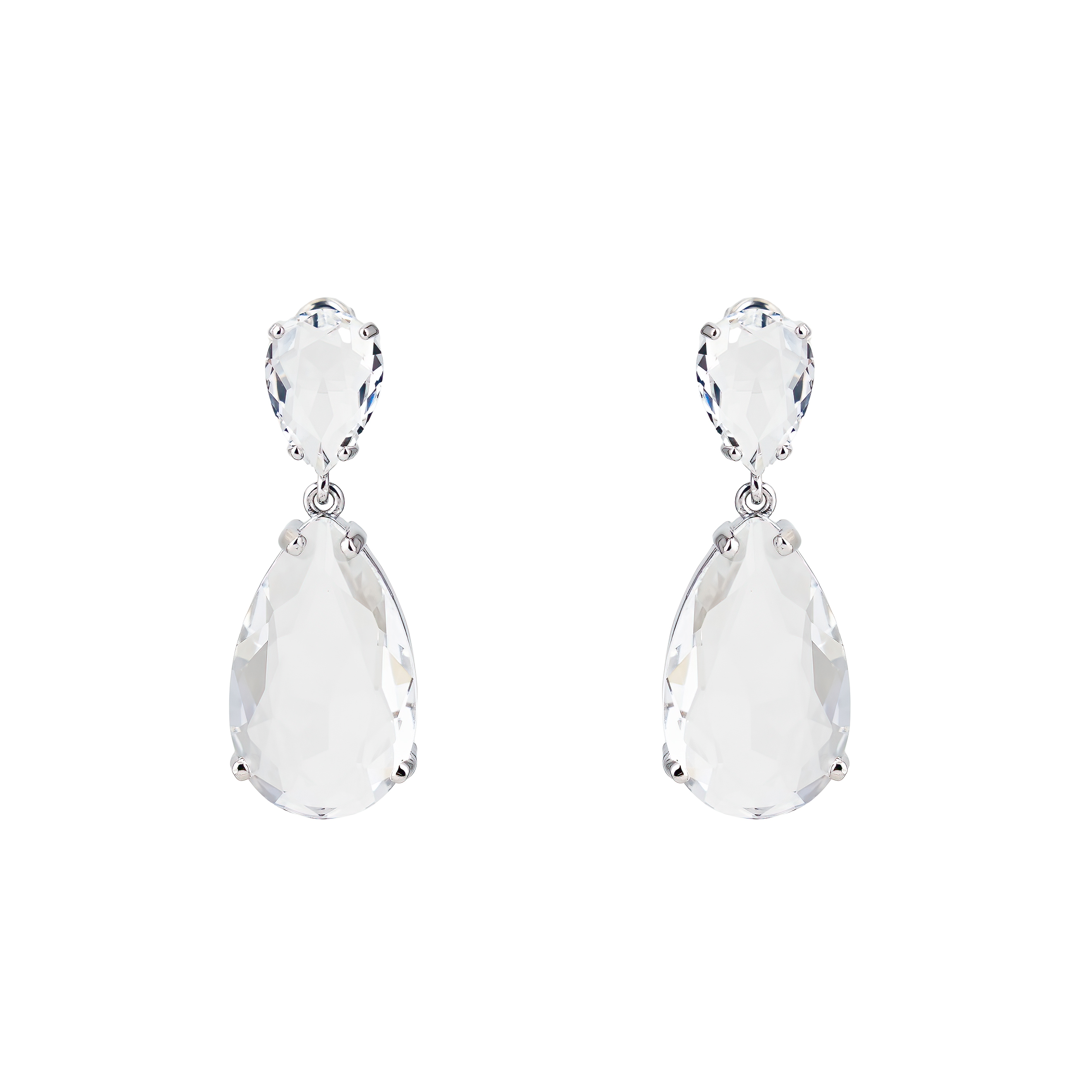 Large double earrings with crystals-camples