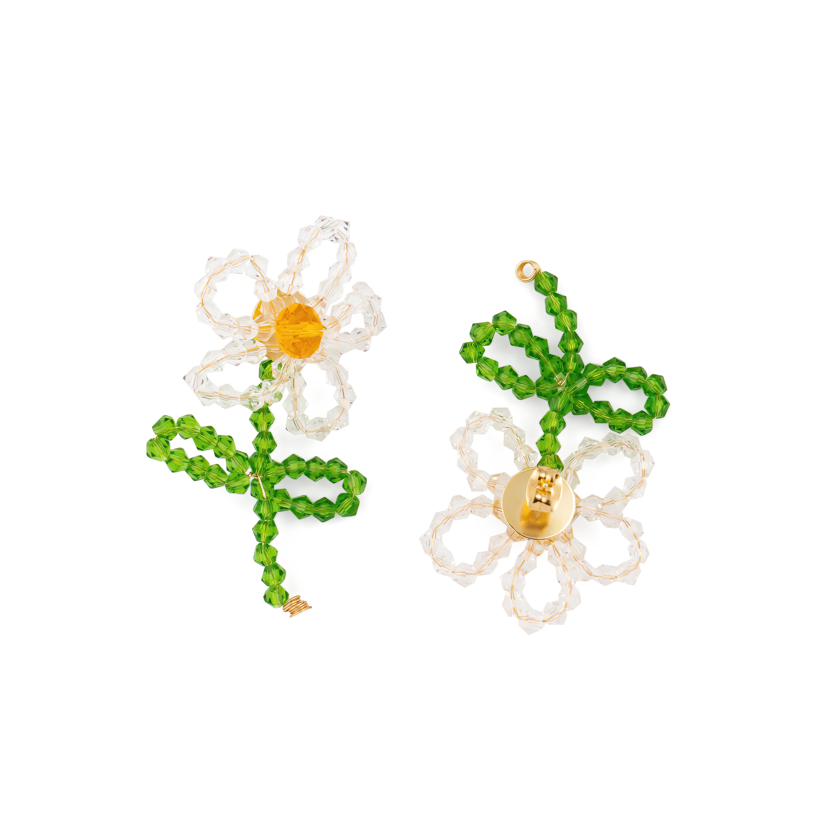 Серьги-ромашки из бисера
