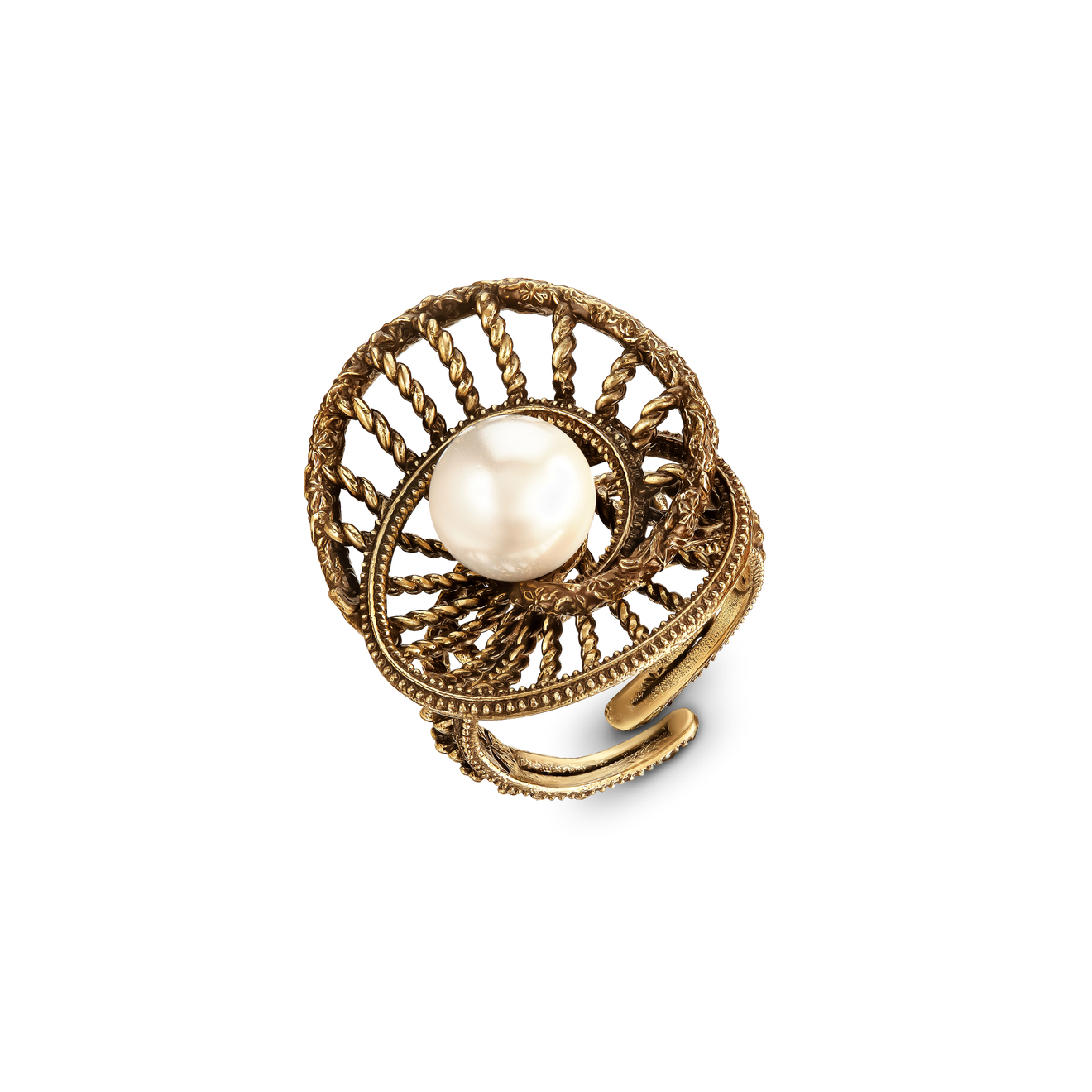 Fiore di Firenze Золотистое кольцо ARCLET fiore di firenze серебристые серьги arclet