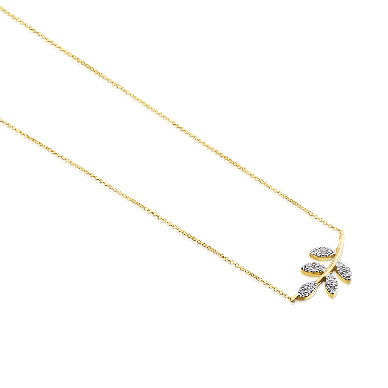 Gem Power necklace in yellow gold with diamonds