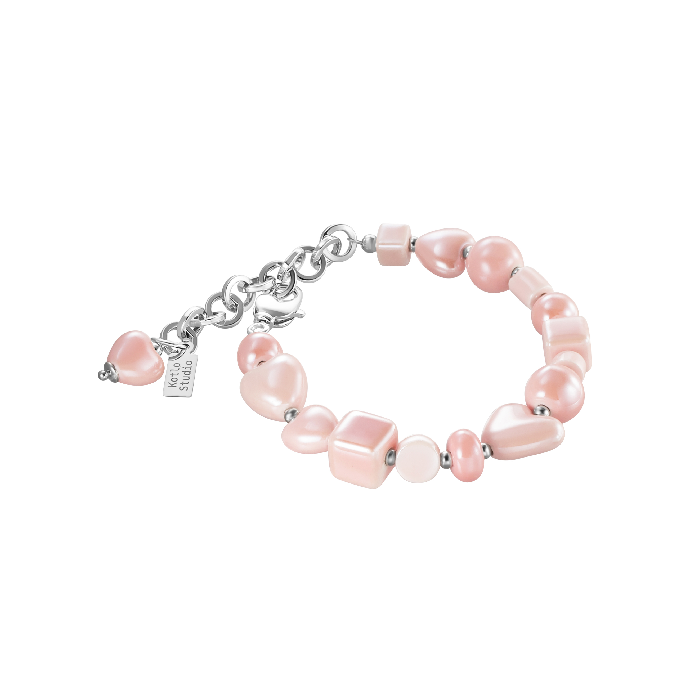 Pink Sugar Baby. Розовый браслет из керамических бусин
