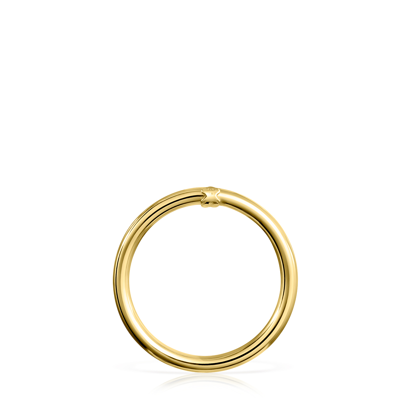 Large Hold pendant ring in yellow gold