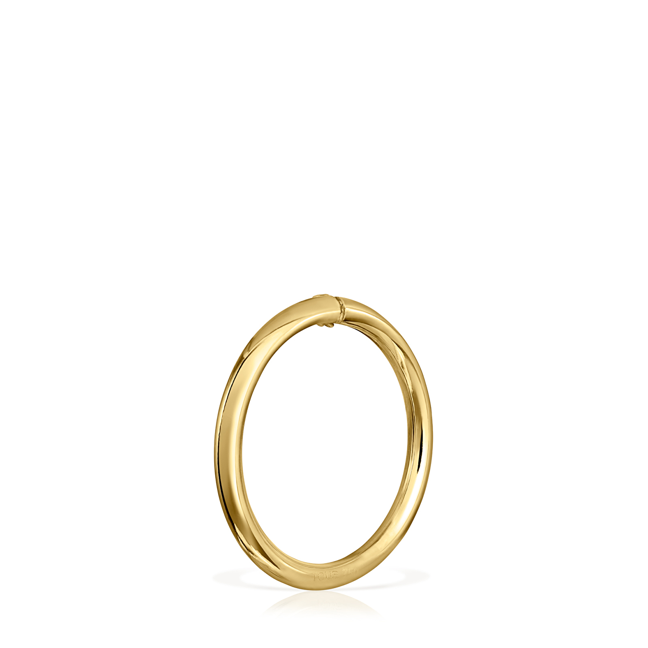 Large Hold pendant ring in yellow gold