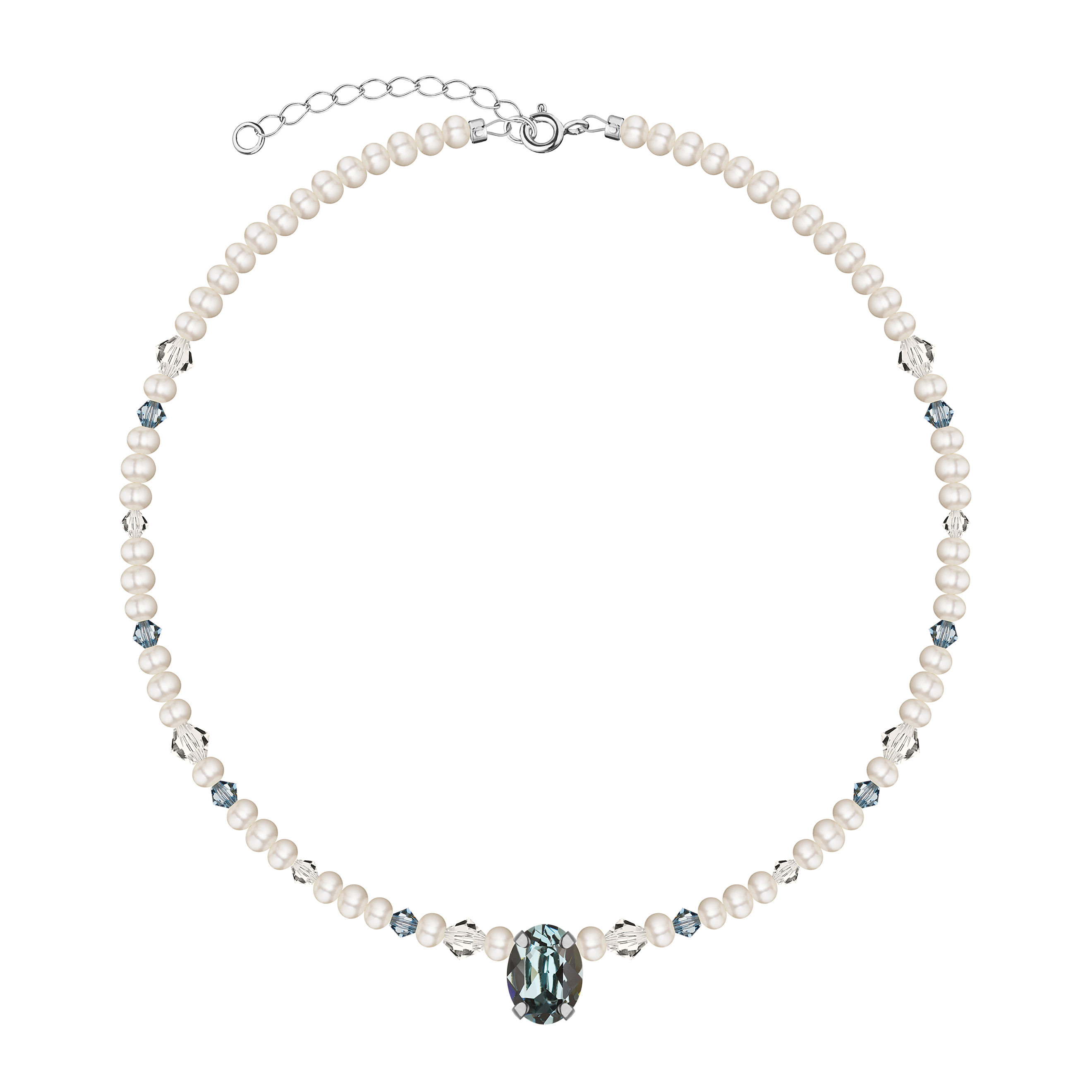 Necklace with river pearls and Indian Dream crystals