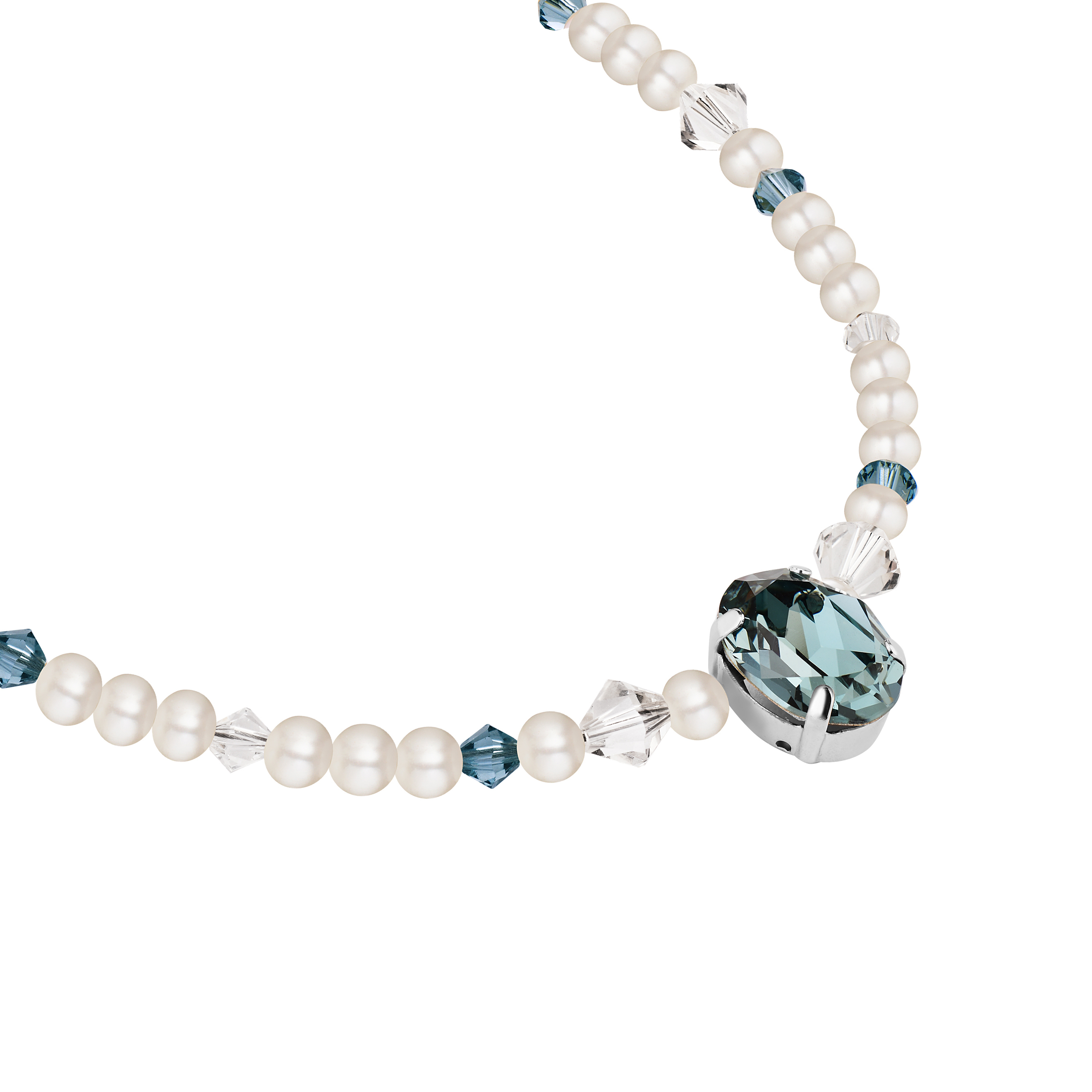Necklace with river pearls and Indian Dream crystals