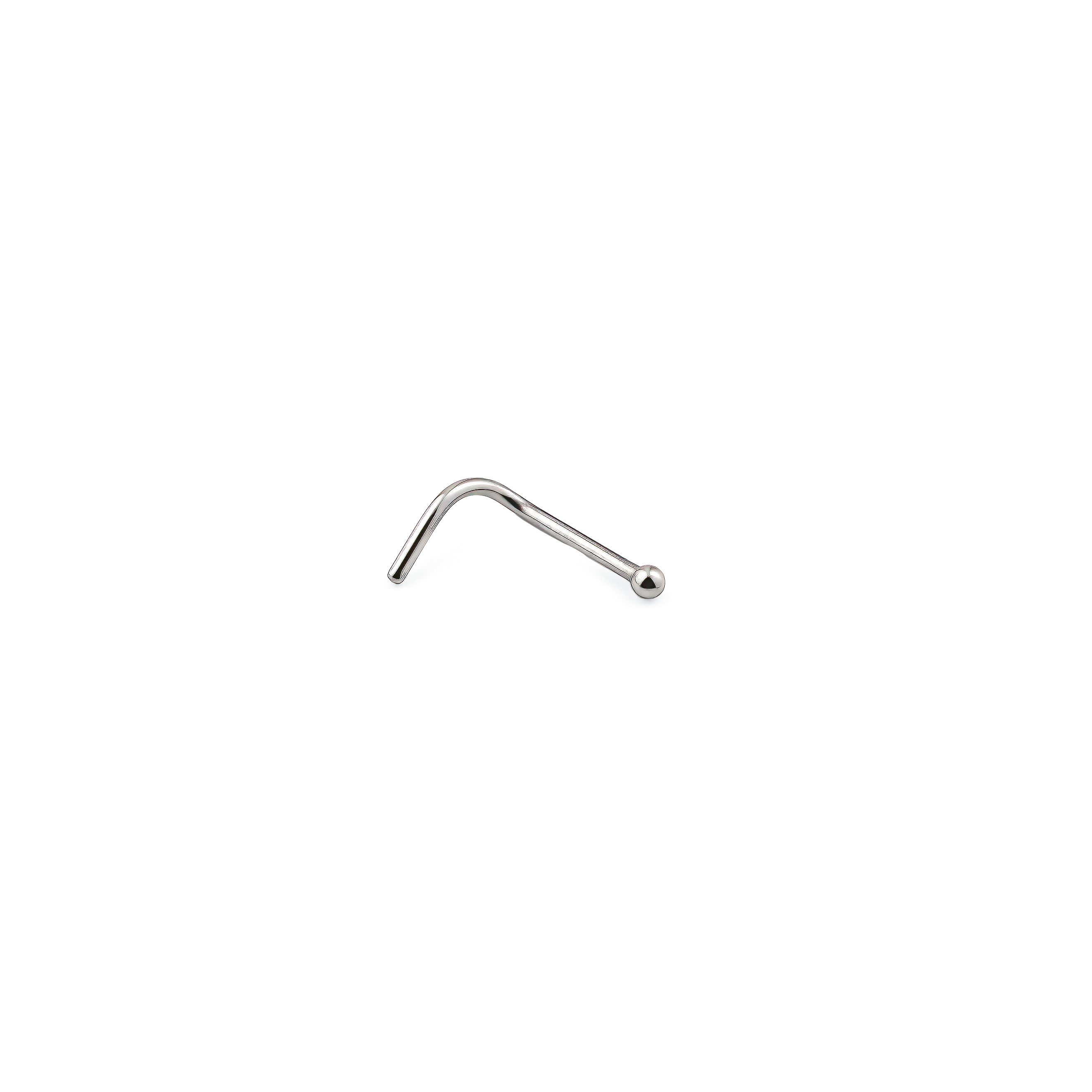 Nostril 0.8mm long 6.5mm with a 1.5mm steel ball