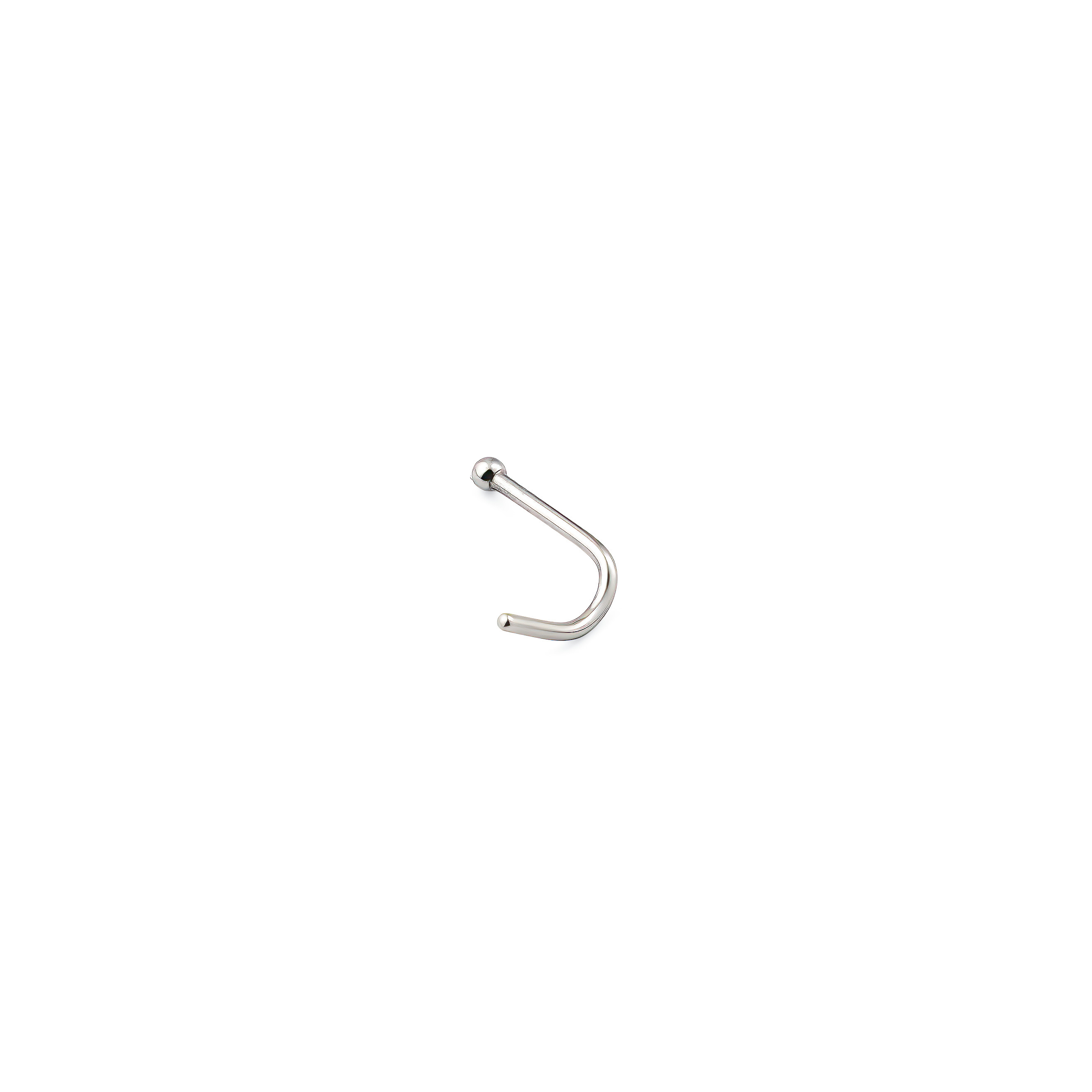 Nostril 0.8mm long 6.5mm with a 1.5mm steel ball