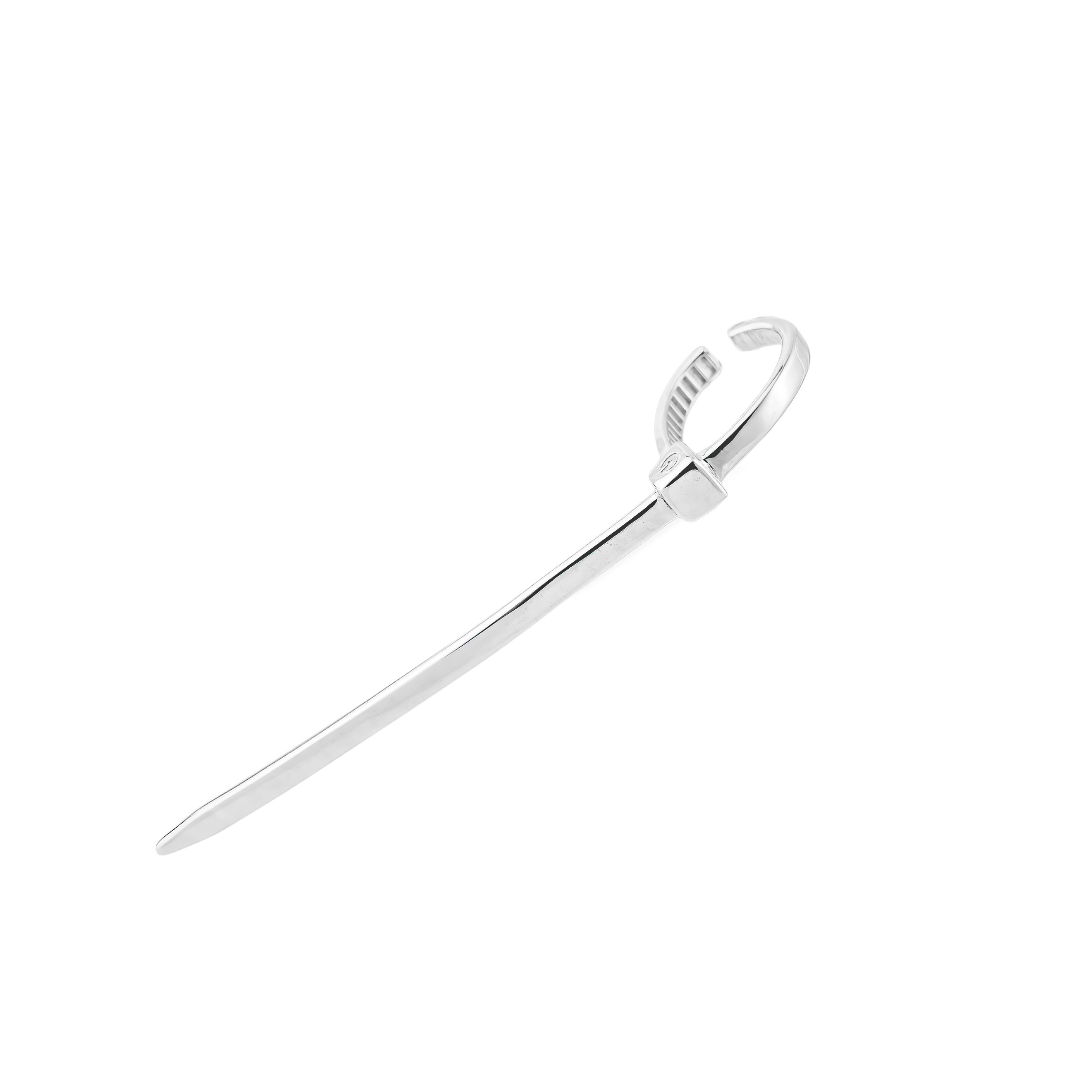 Silver S cuff-puff