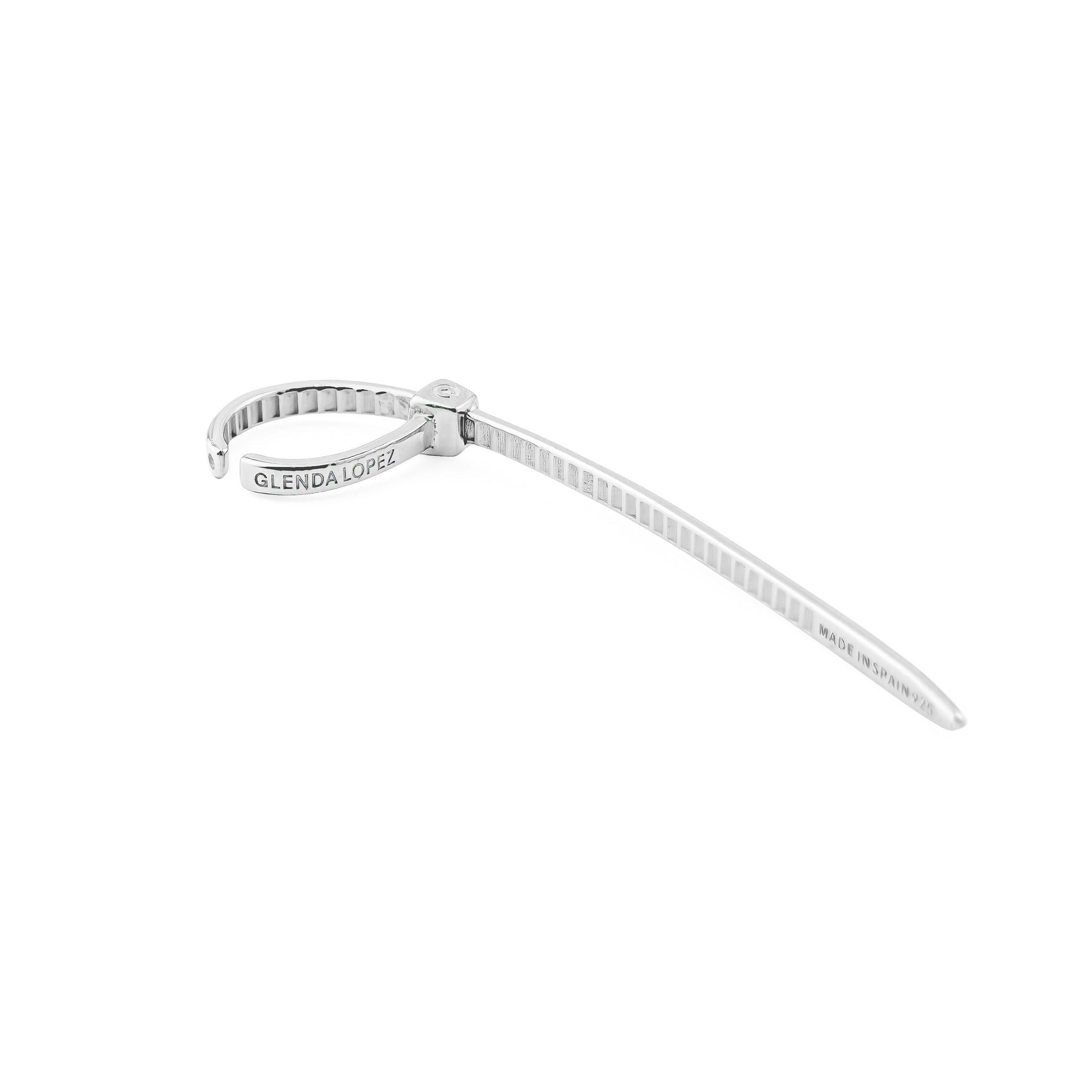 Silver S cuff-puff